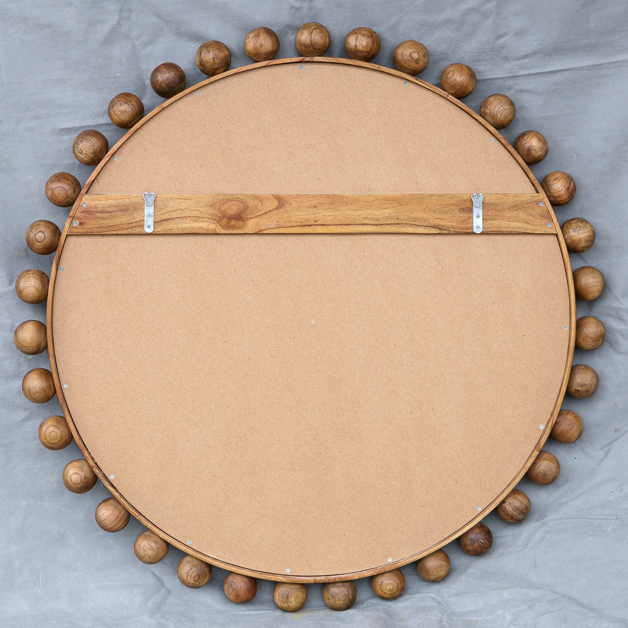 Uttermost Cyra Wood Beaded Round Mirror - Image 8