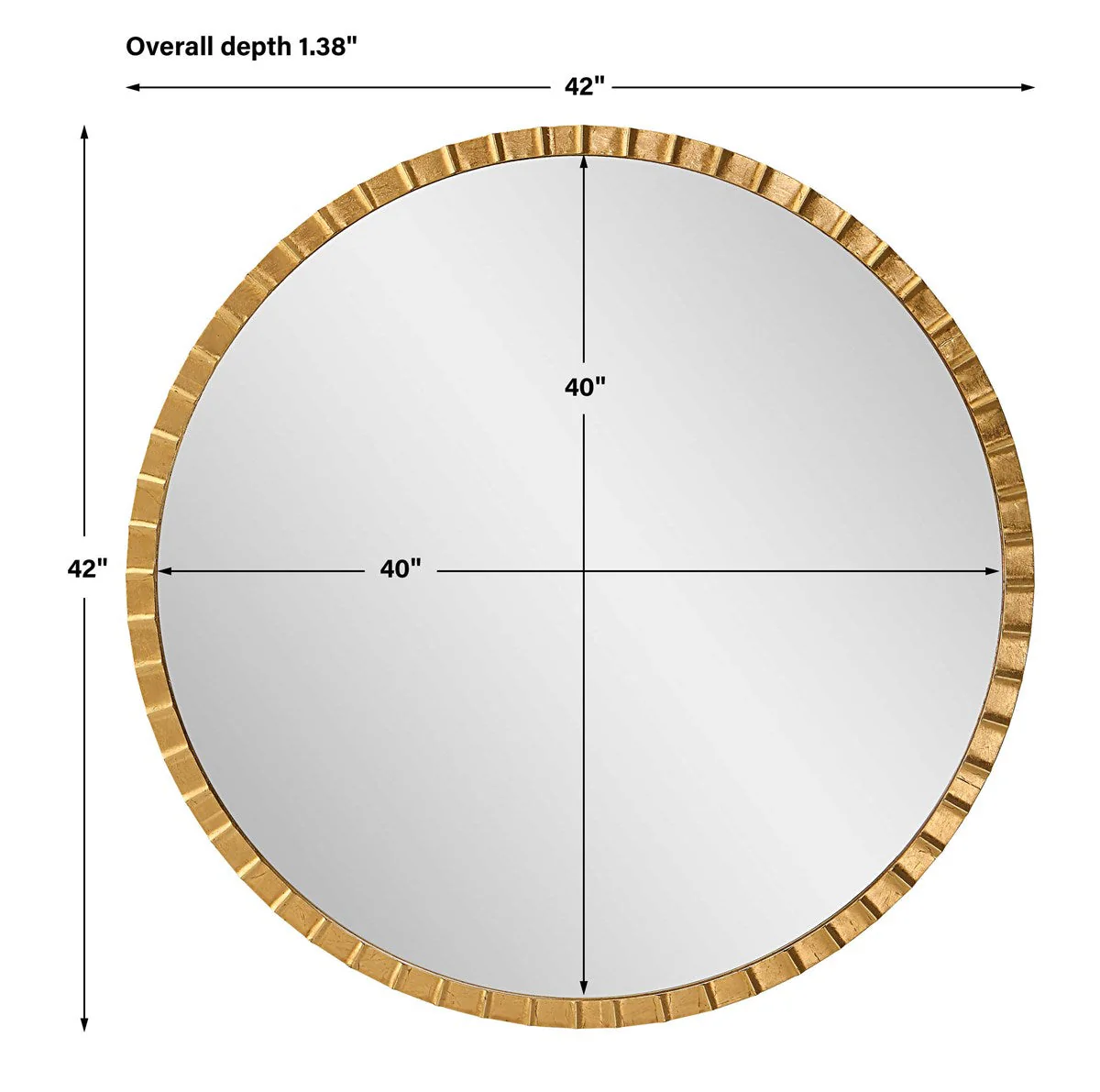 Uttermost Dandridge Gold Round Mirror - Image 6