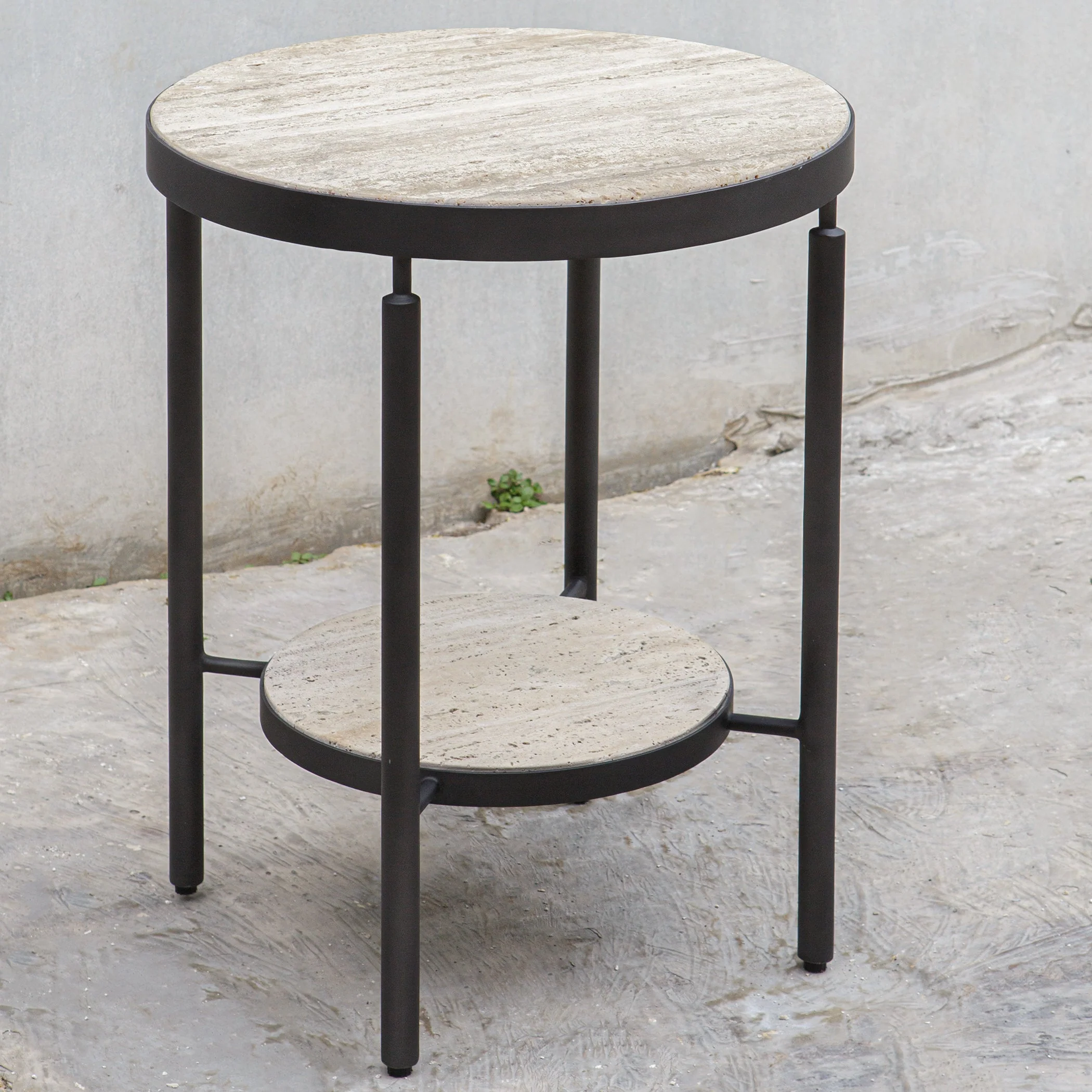 Uttermost Dauntless Travertine Side Table - Image 2