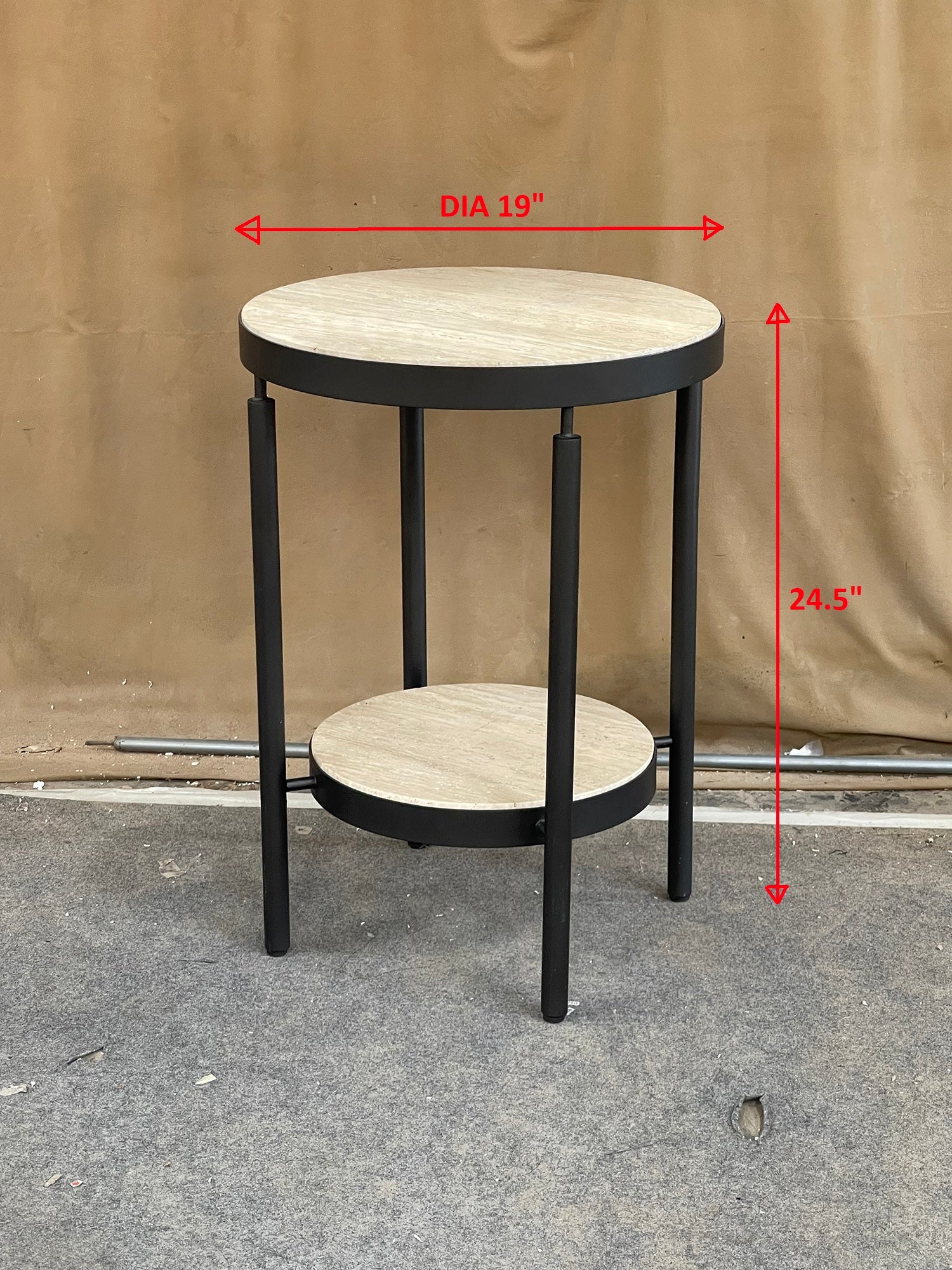 Uttermost Dauntless Travertine Side Table - Image 3