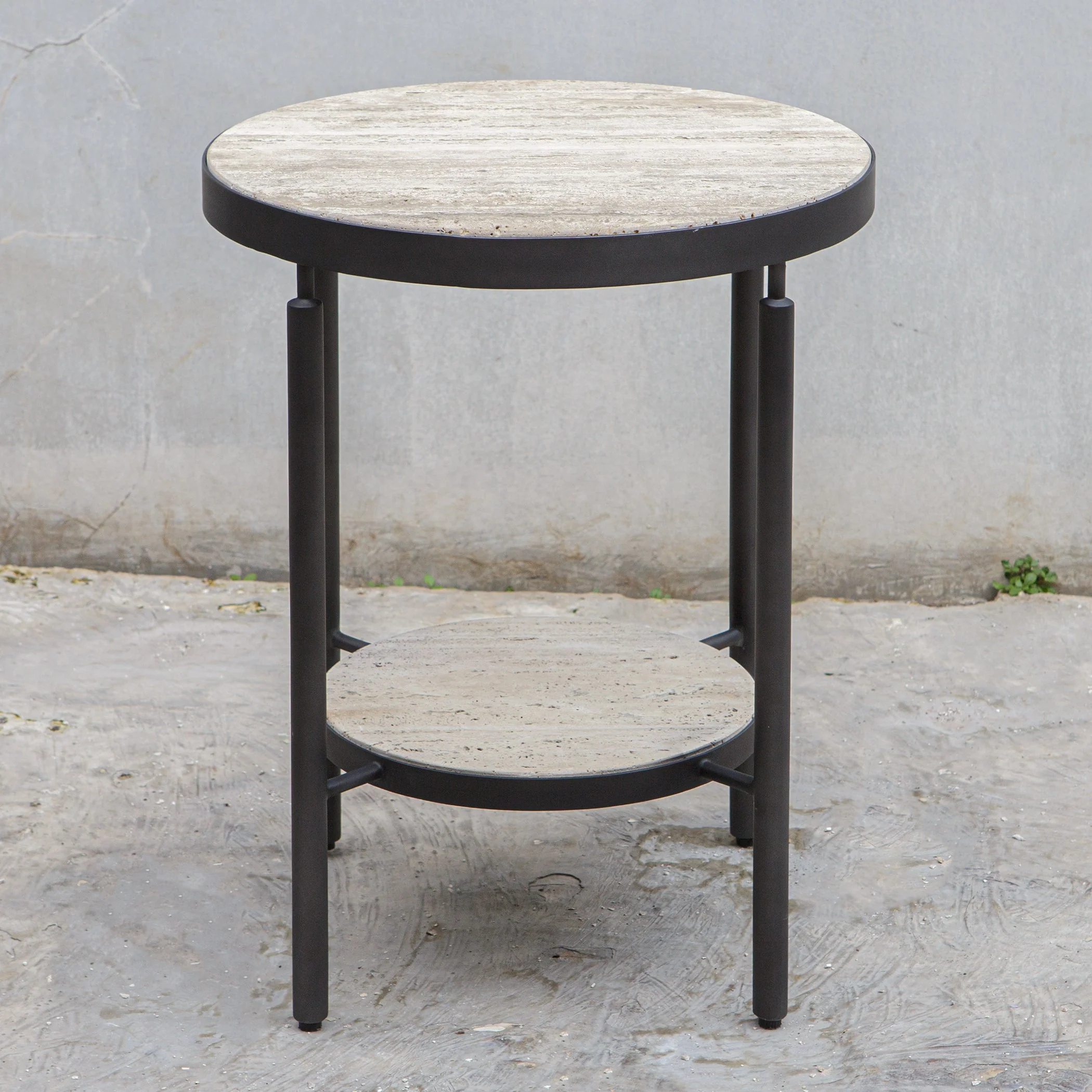 Uttermost Dauntless Travertine Side Table - Image 4