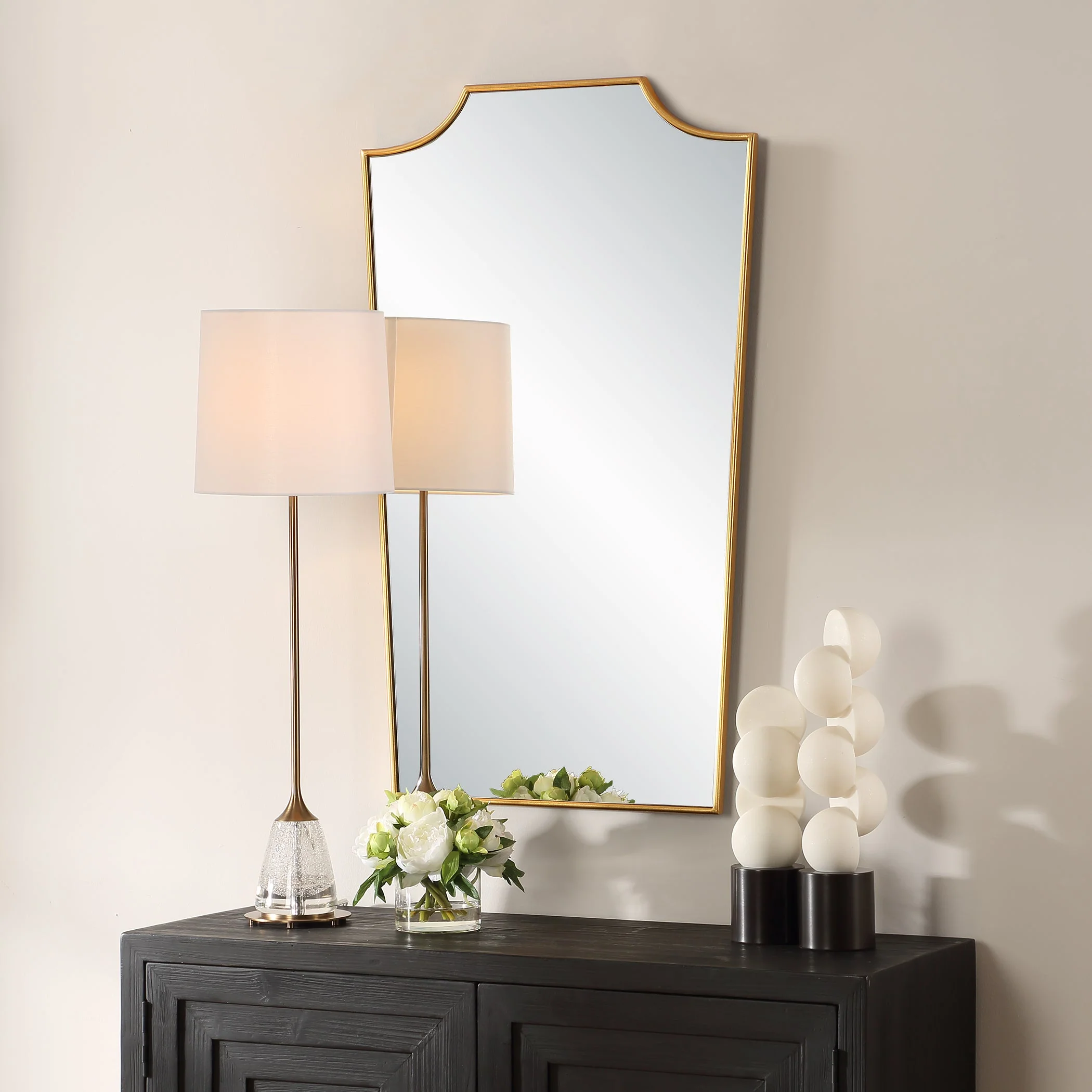 Uttermost Demure Antique Gold Mirror - Image 4