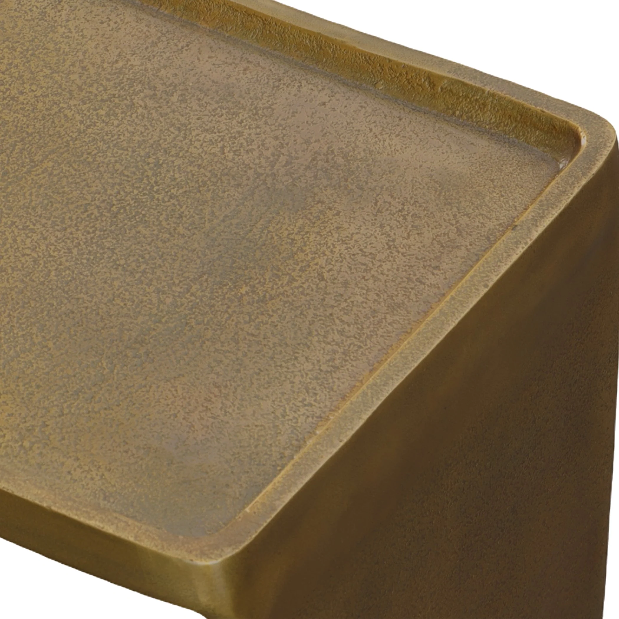 Uttermost Derwent Antique Brass Side Table - Image 4