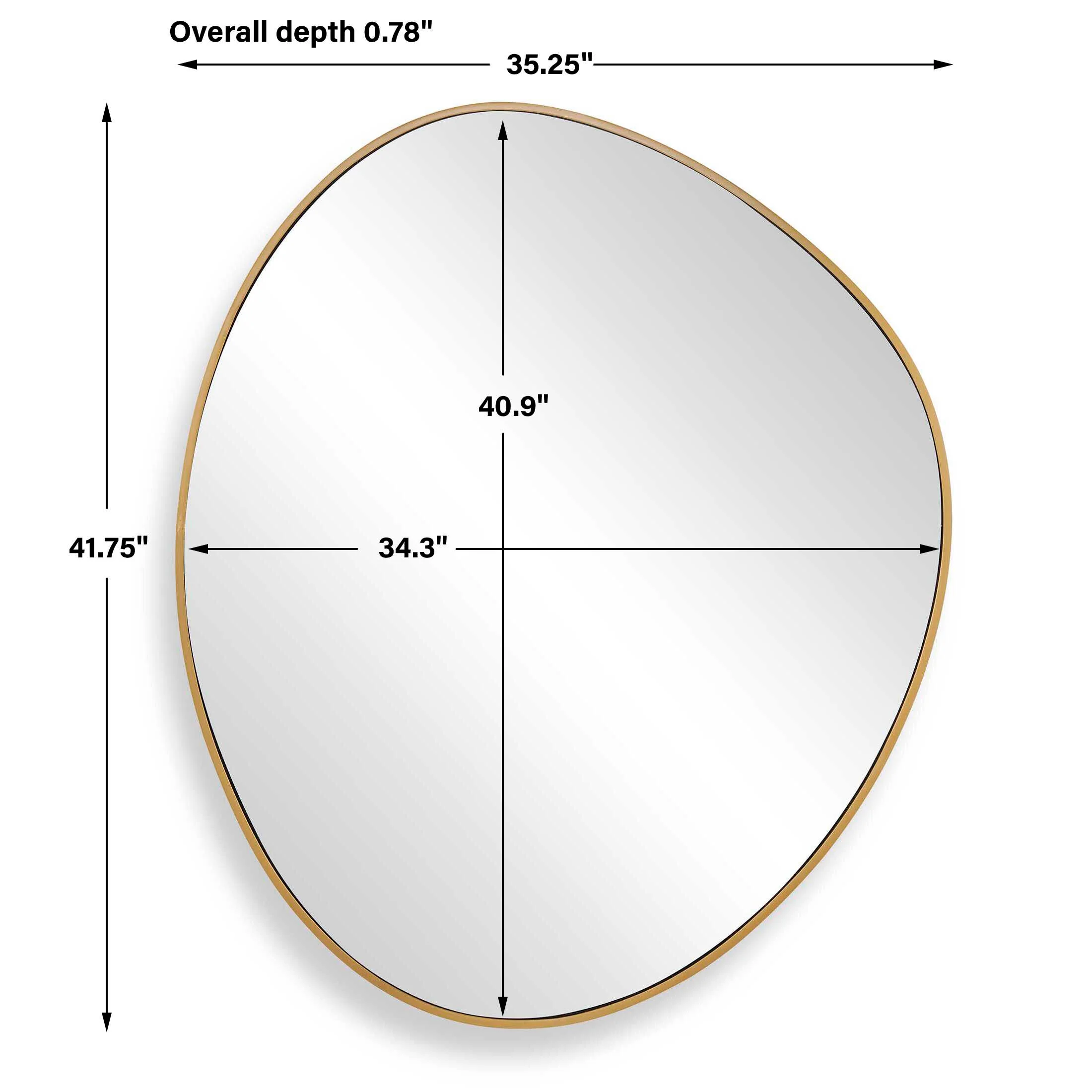 Uttermost Distort Antique Brass Mirror - Image 3