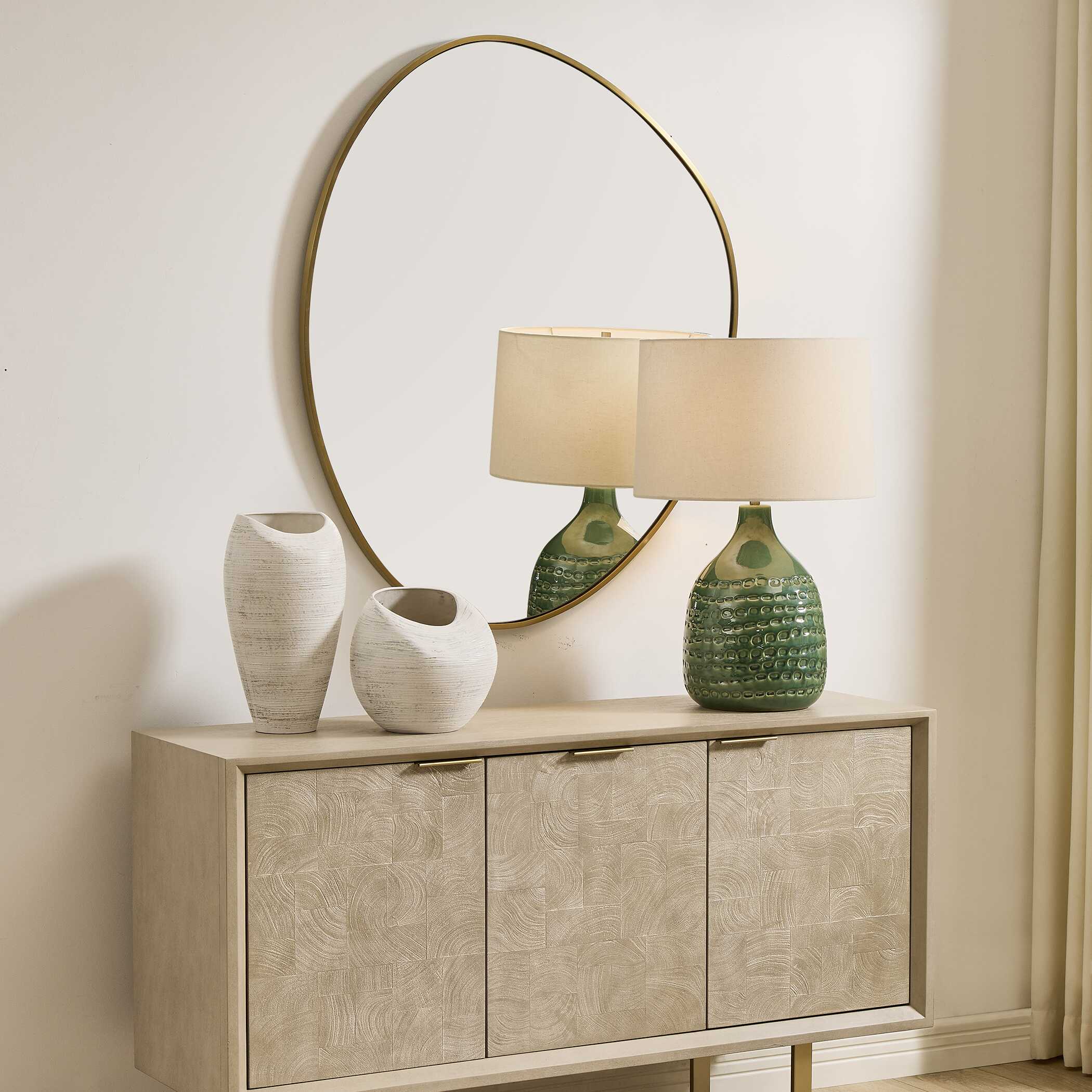 Uttermost Distort Antique Brass Mirror - Image 4