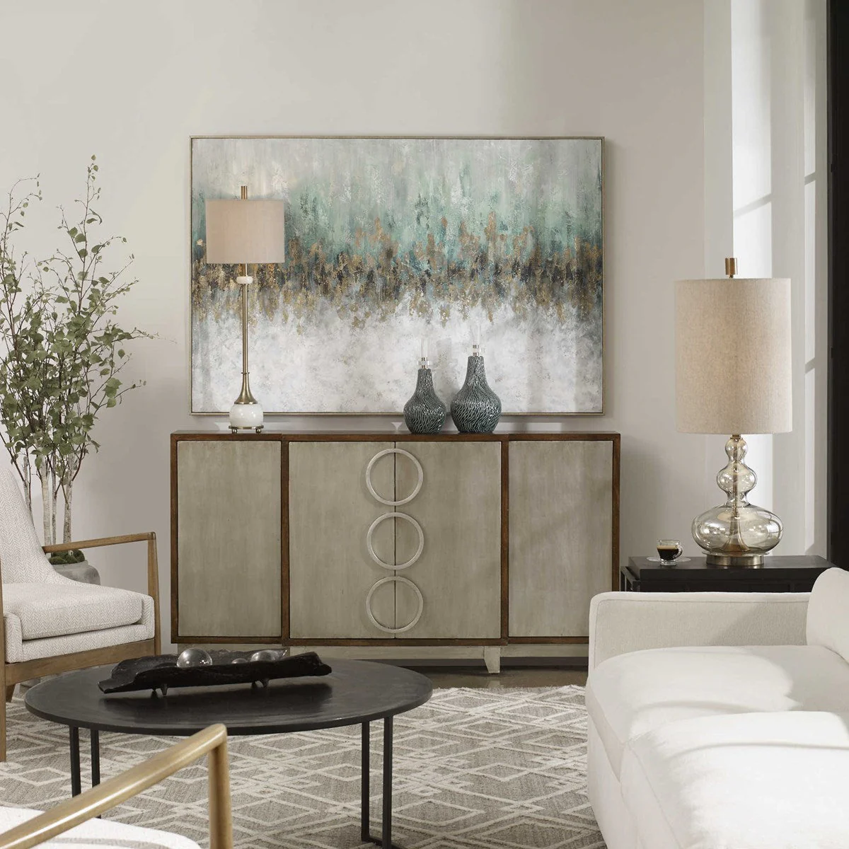 Uttermost Divide Hand Painted Canvas