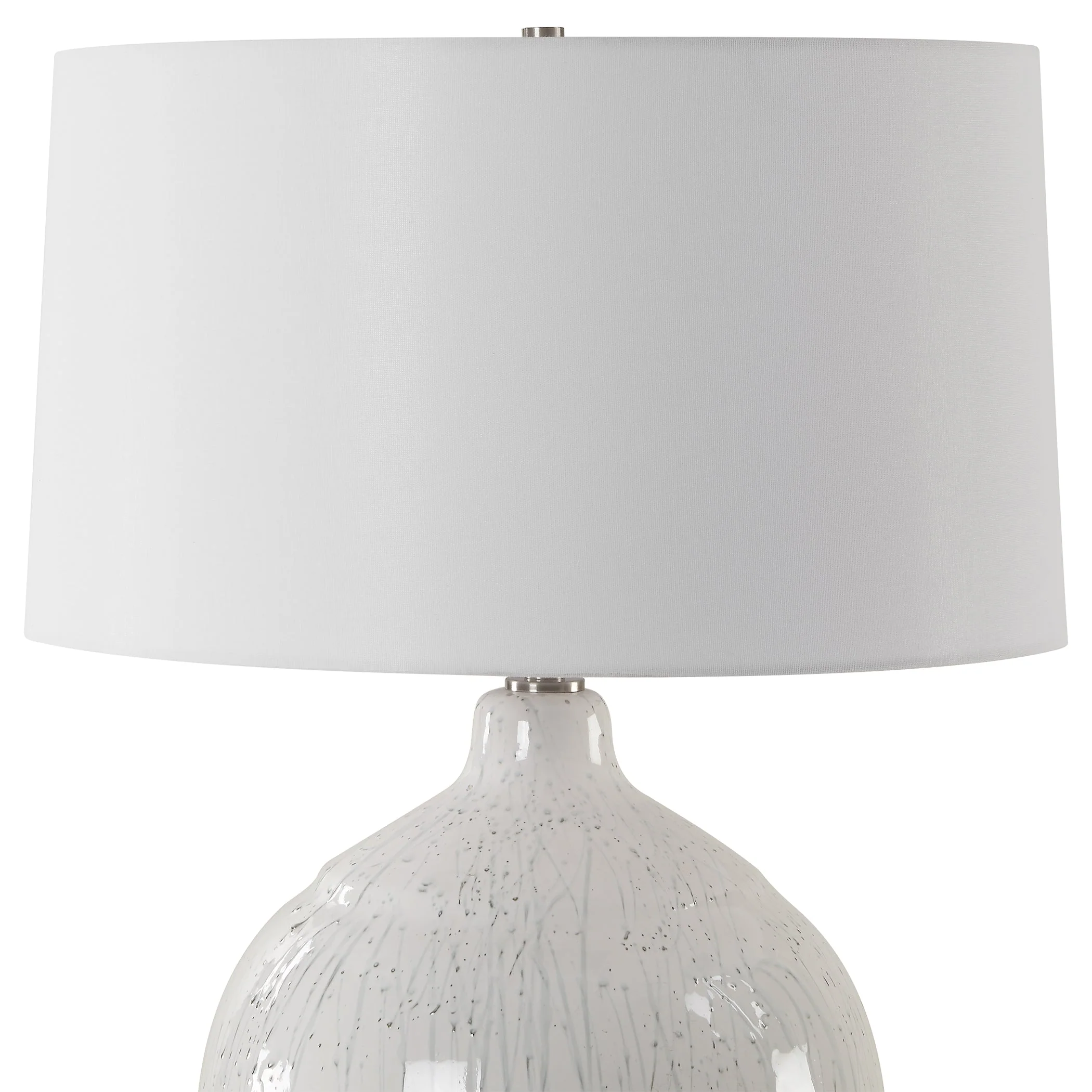 Uttermost Dribble White Glaze Table Lamp - Image 5