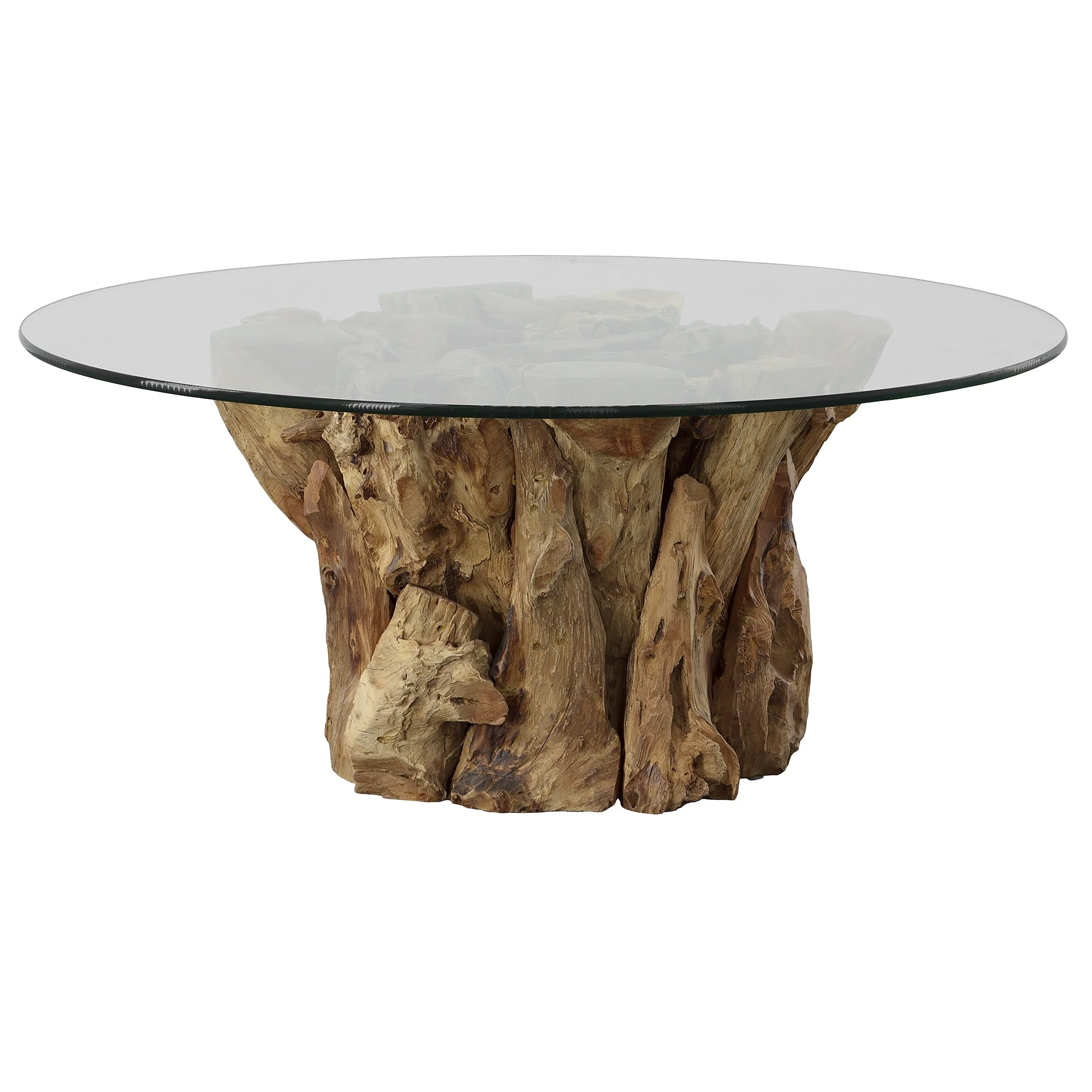 Uttermost Driftwood Glass Top Large Coffee Table - Image 2