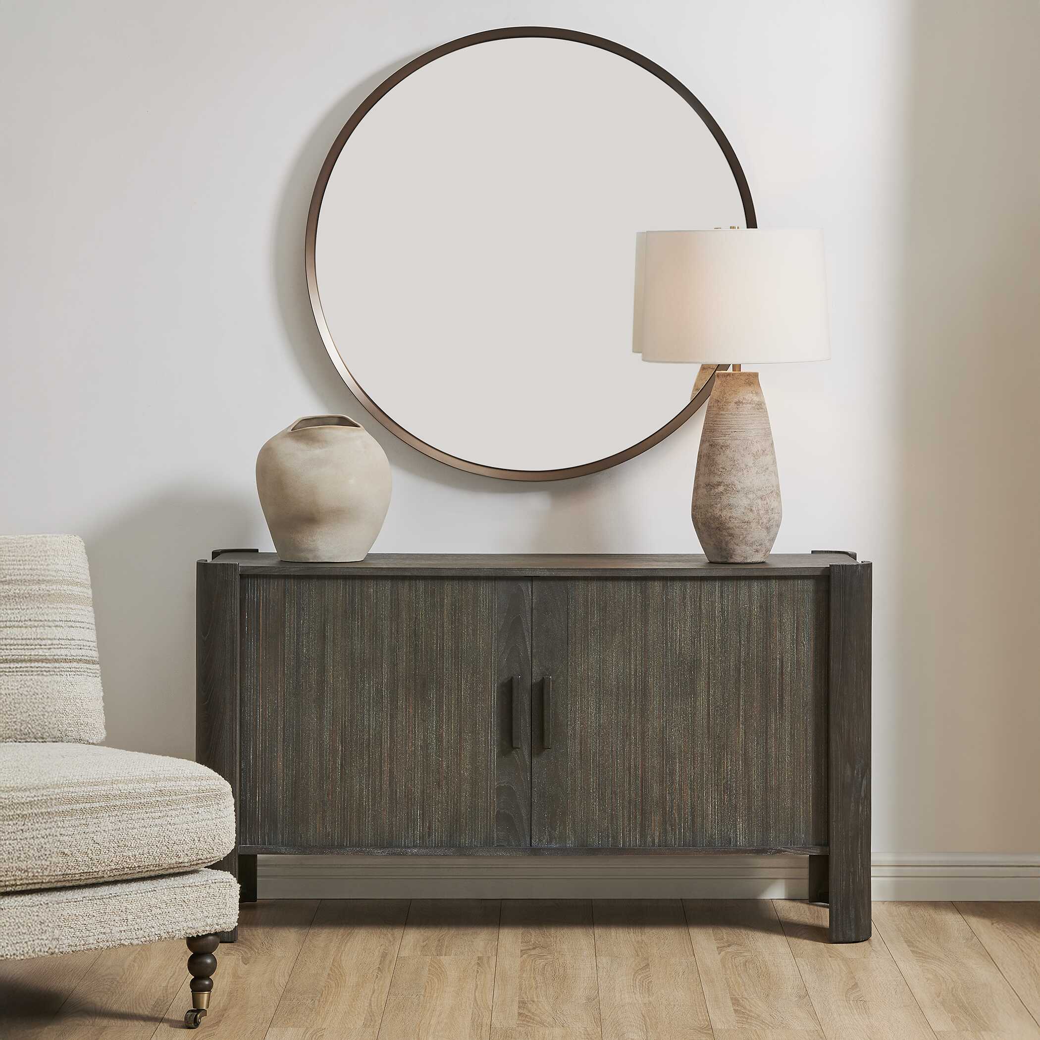 Uttermost Drury 2 Door Dark Gray Cabinet - Image 2