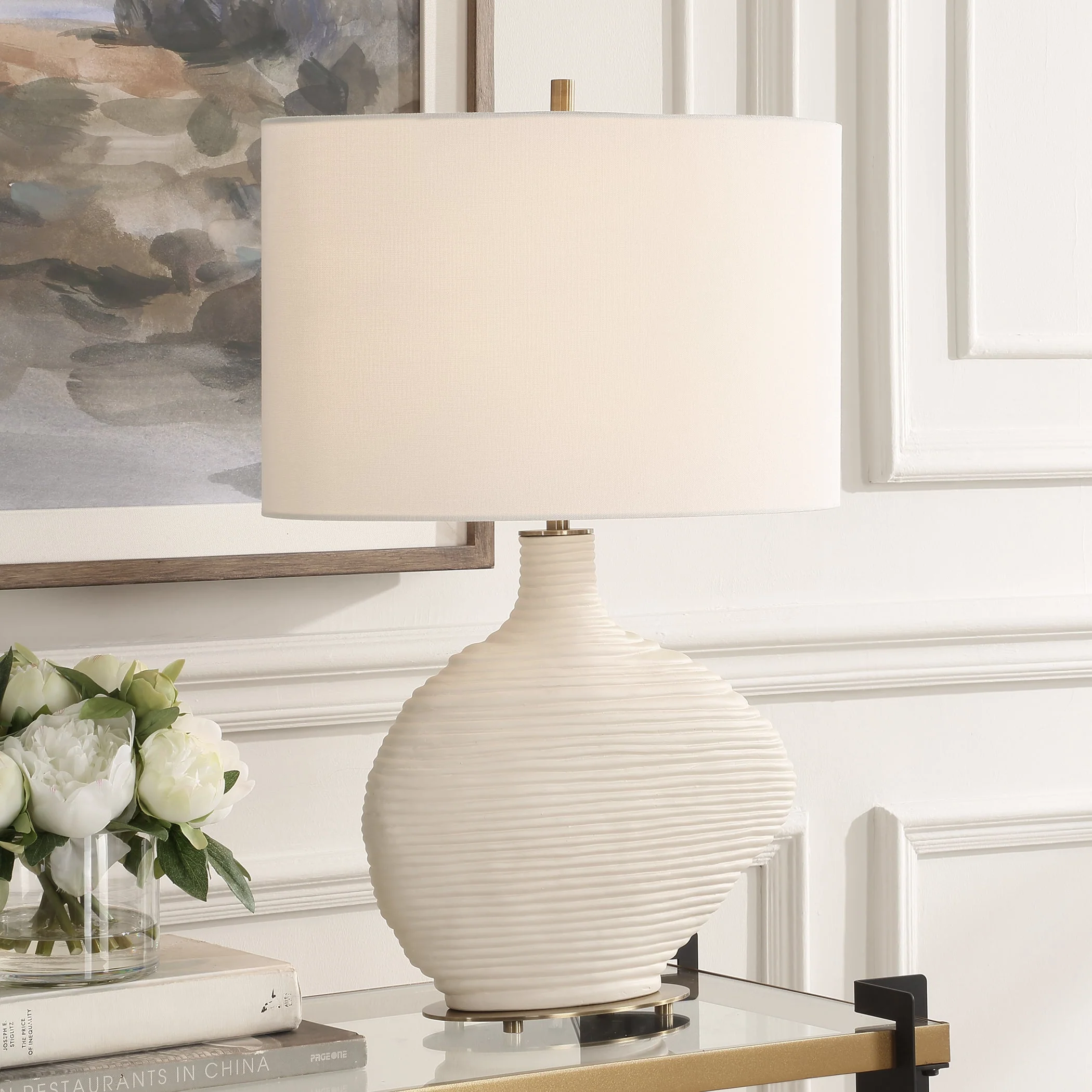 Uttermost Duostacked Ceramic Table Lamp - Image 3