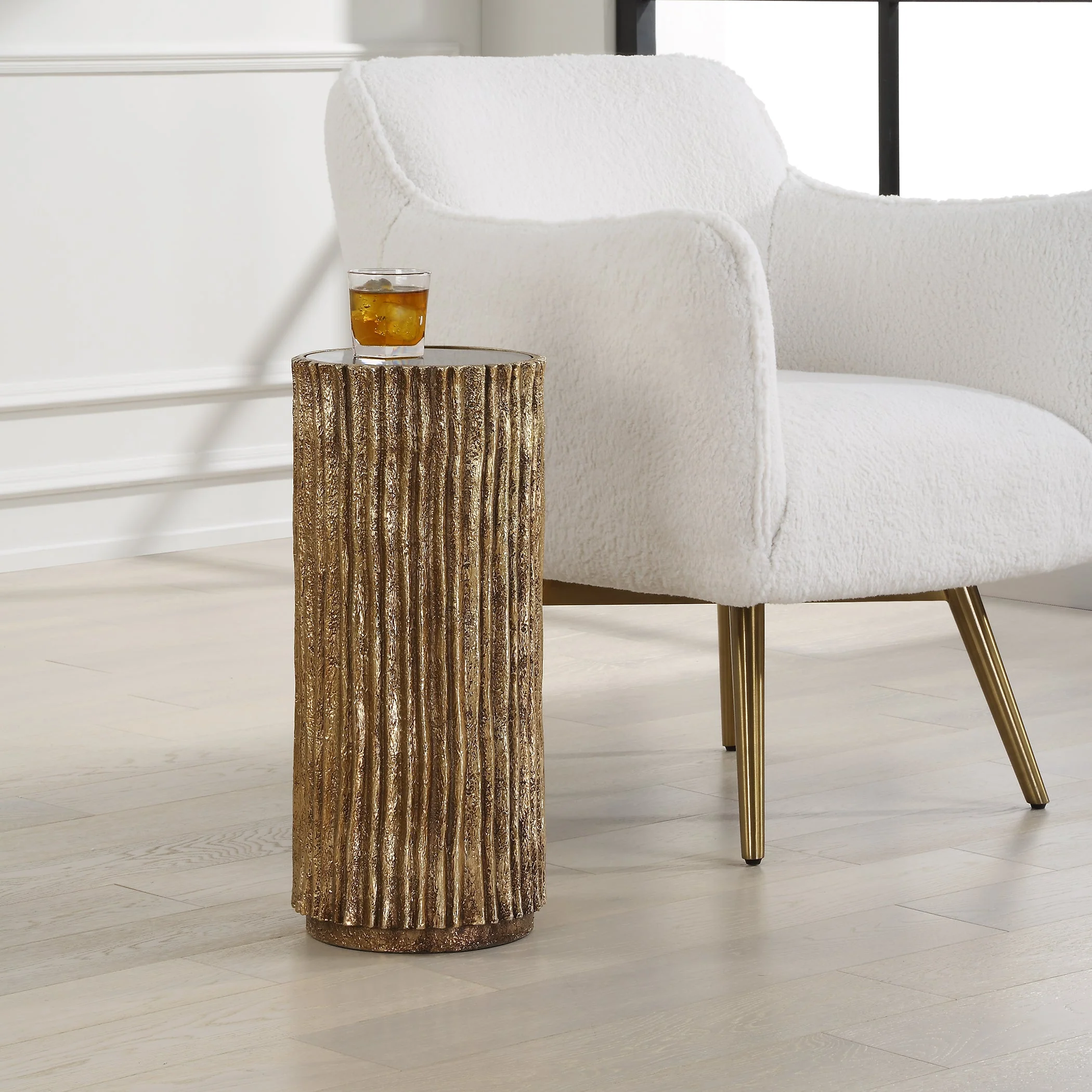 Uttermost Echo Brass Drink Table - Image 2