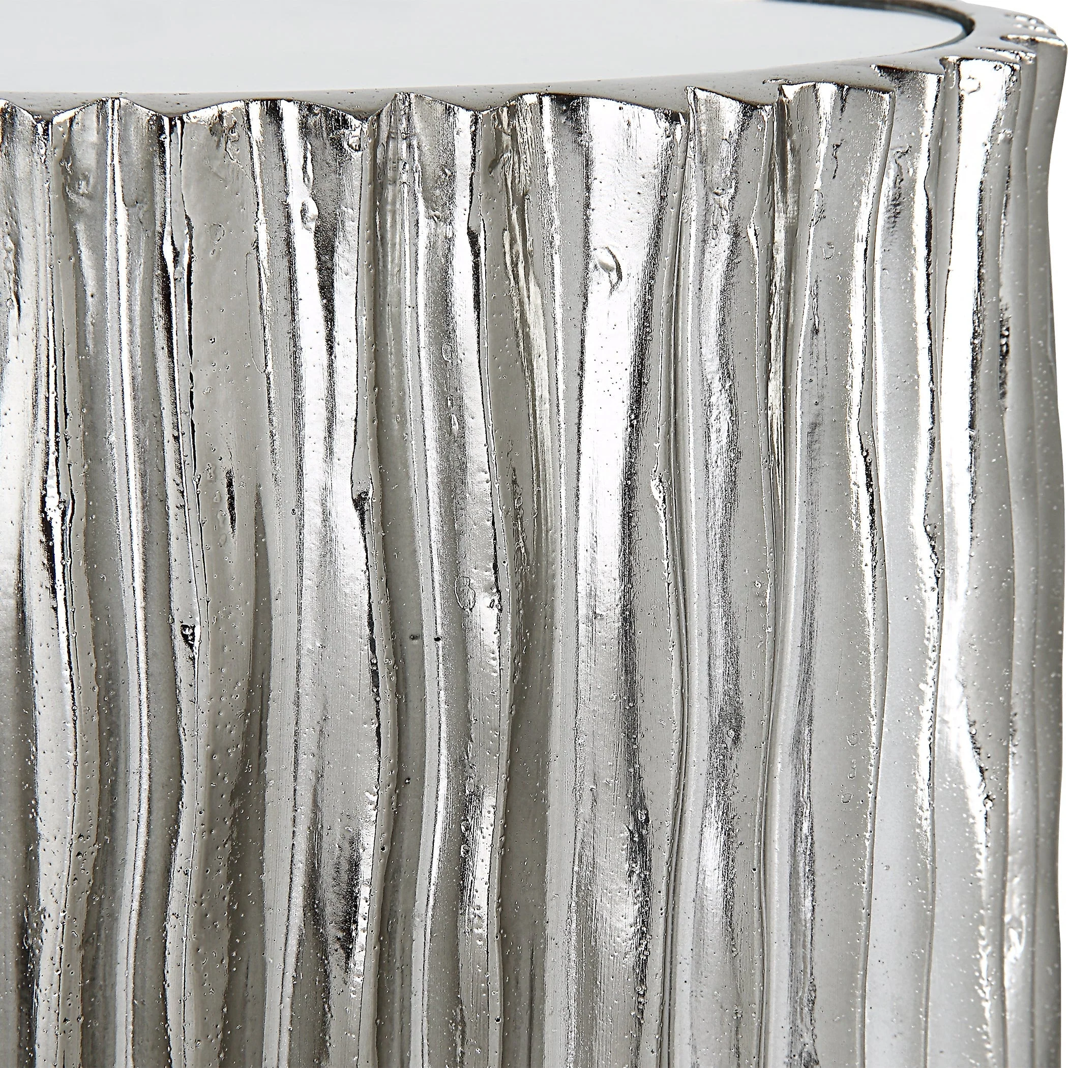 Uttermost Echo Modern Nickel Drink Table - Image 4