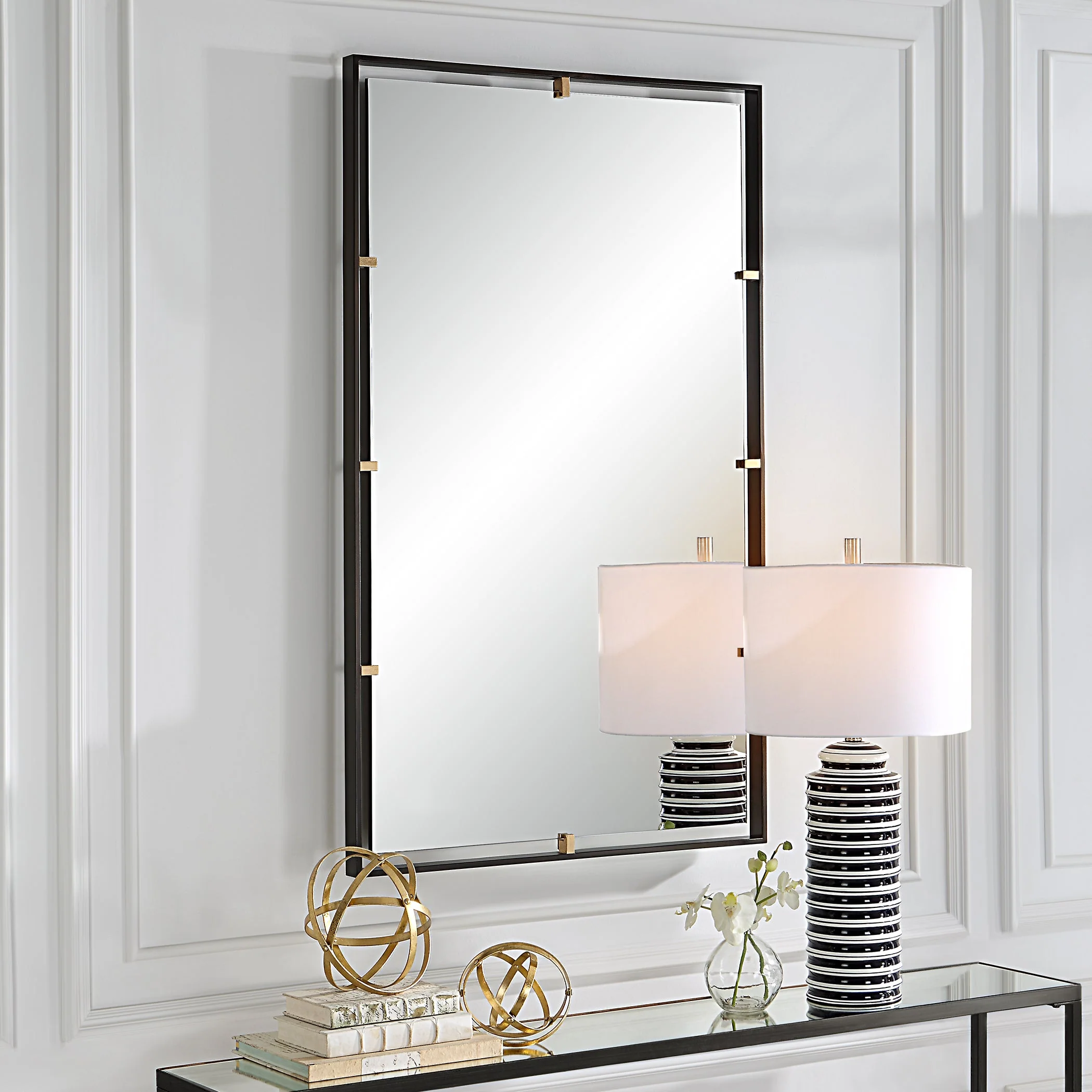 Uttermost Egon Rectangular Bronze Mirror - Image 3