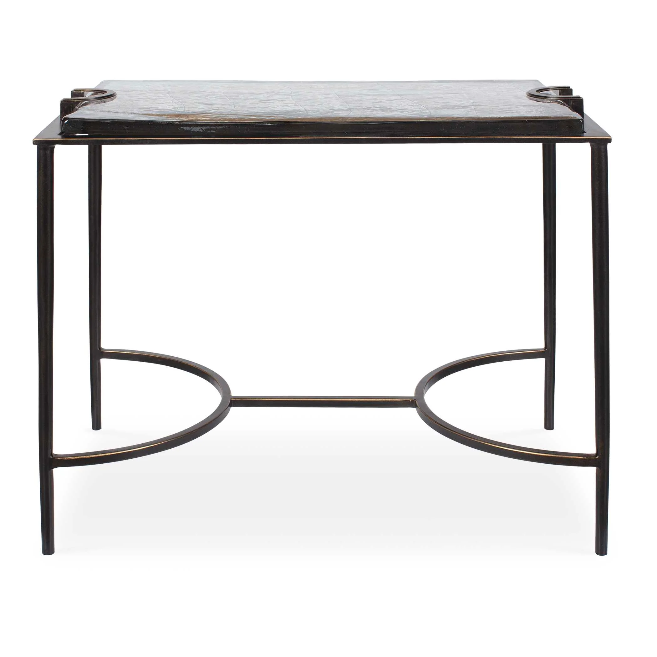 Uttermost Eisen Textured Glass Accent Table