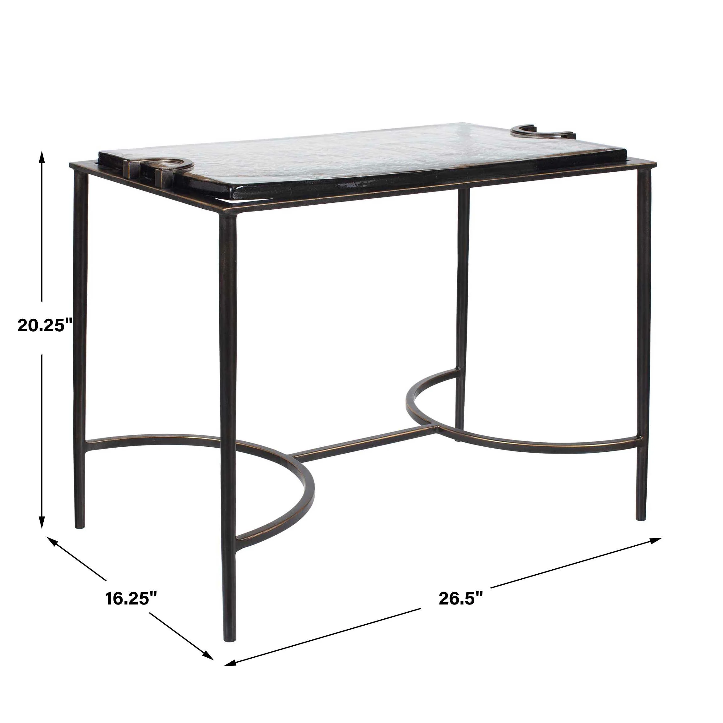 Uttermost Eisen Textured Glass Accent Table - Image 3