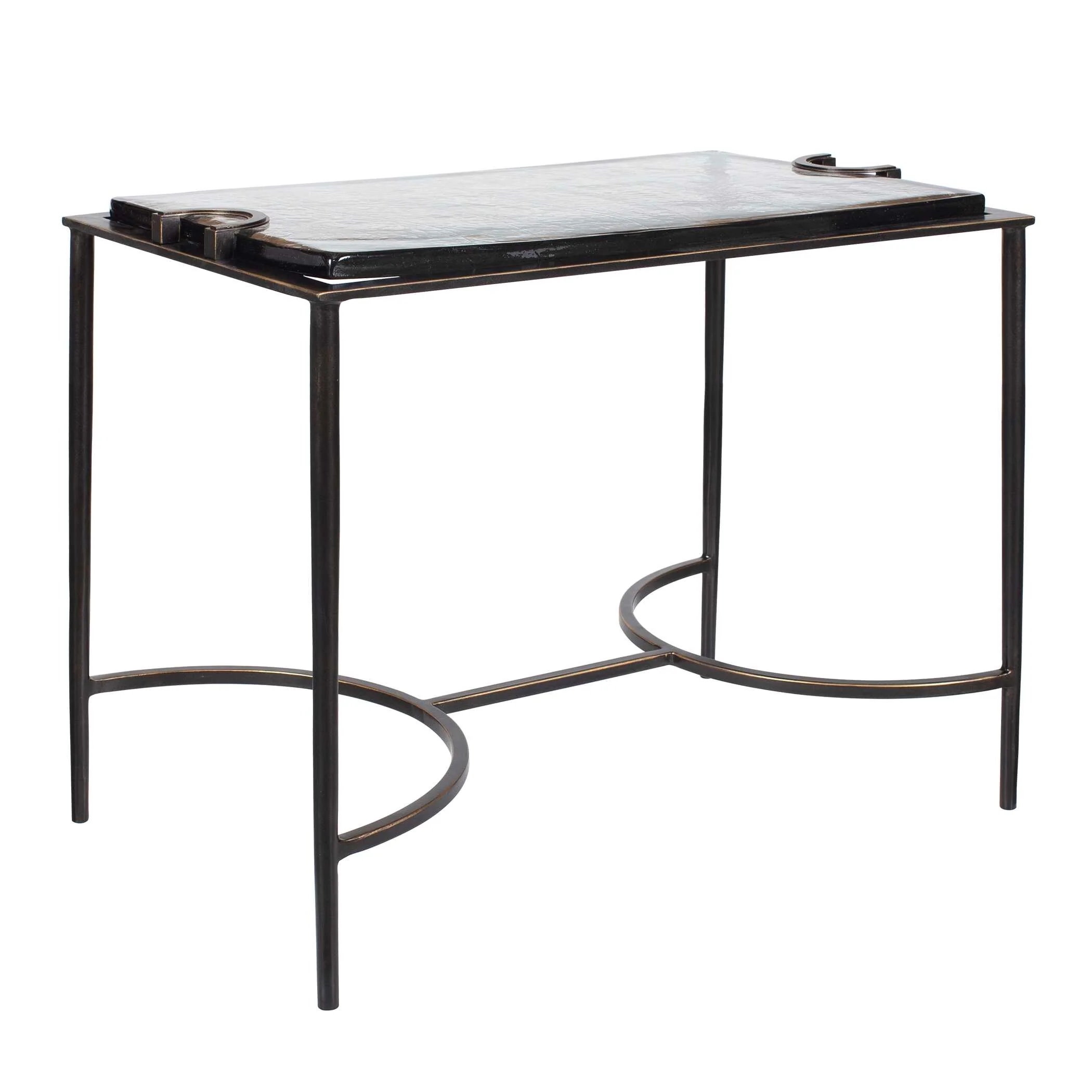 Uttermost Eisen Textured Glass Accent Table - Image 4
