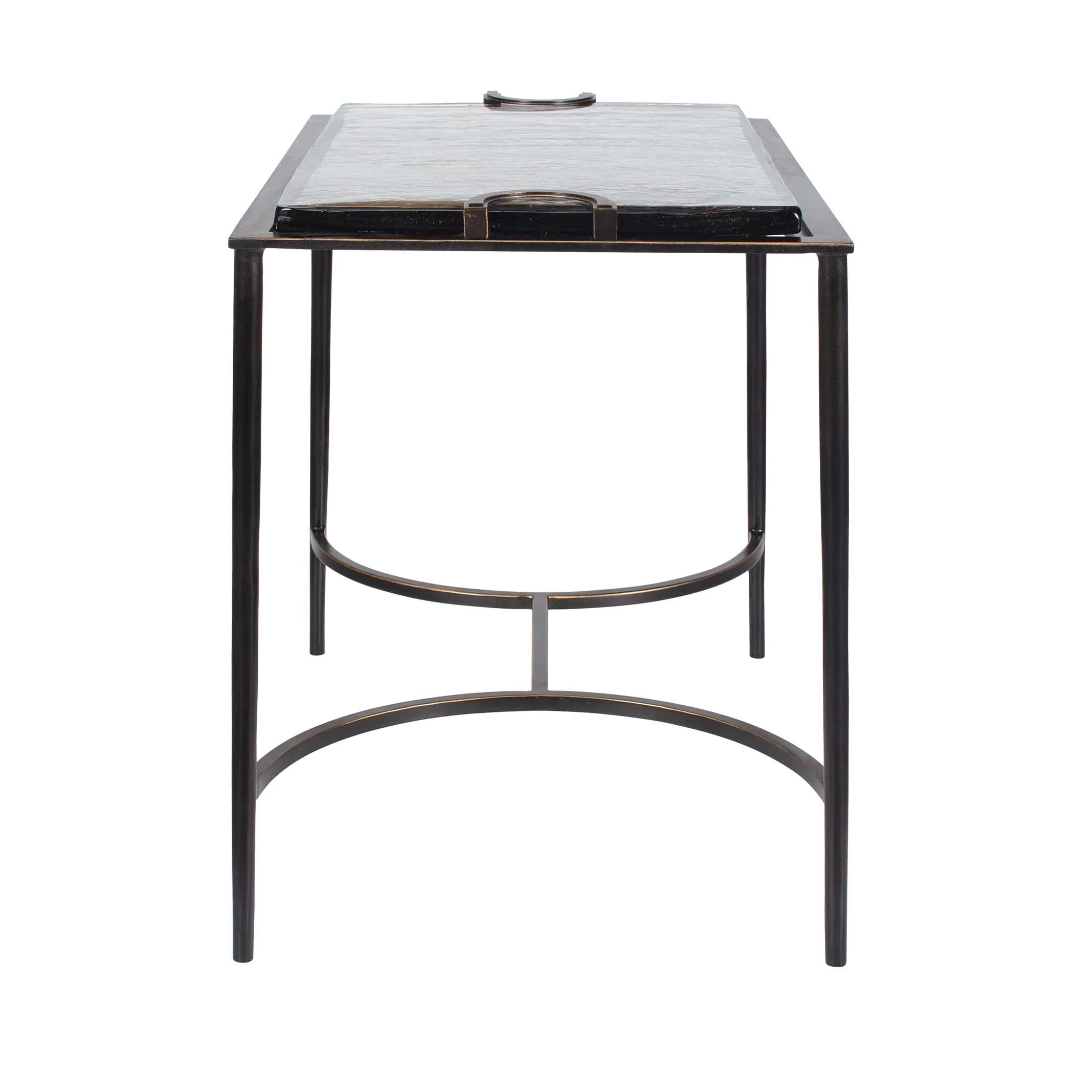 Uttermost Eisen Textured Glass Accent Table - Image 5