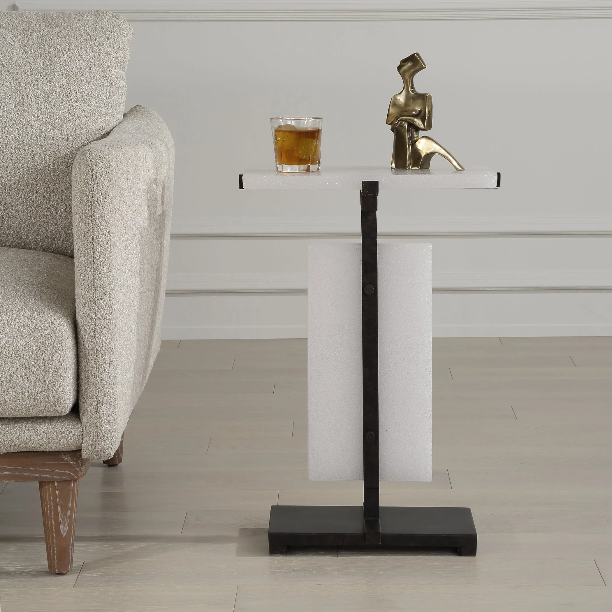 Uttermost Elements Bubble Glass Accent Table - Image 2