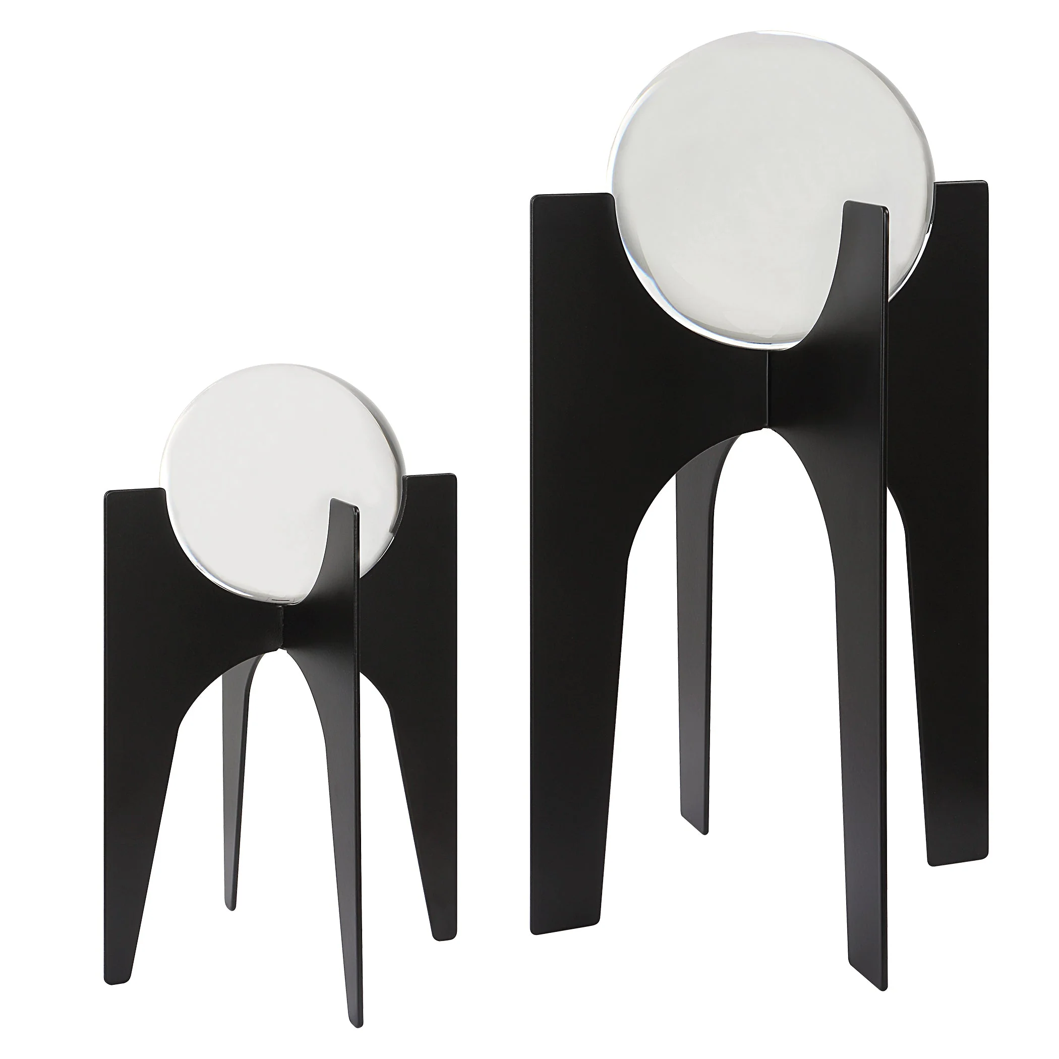 Uttermost Ellianna Crystal Spheres On Black Base,  S/2