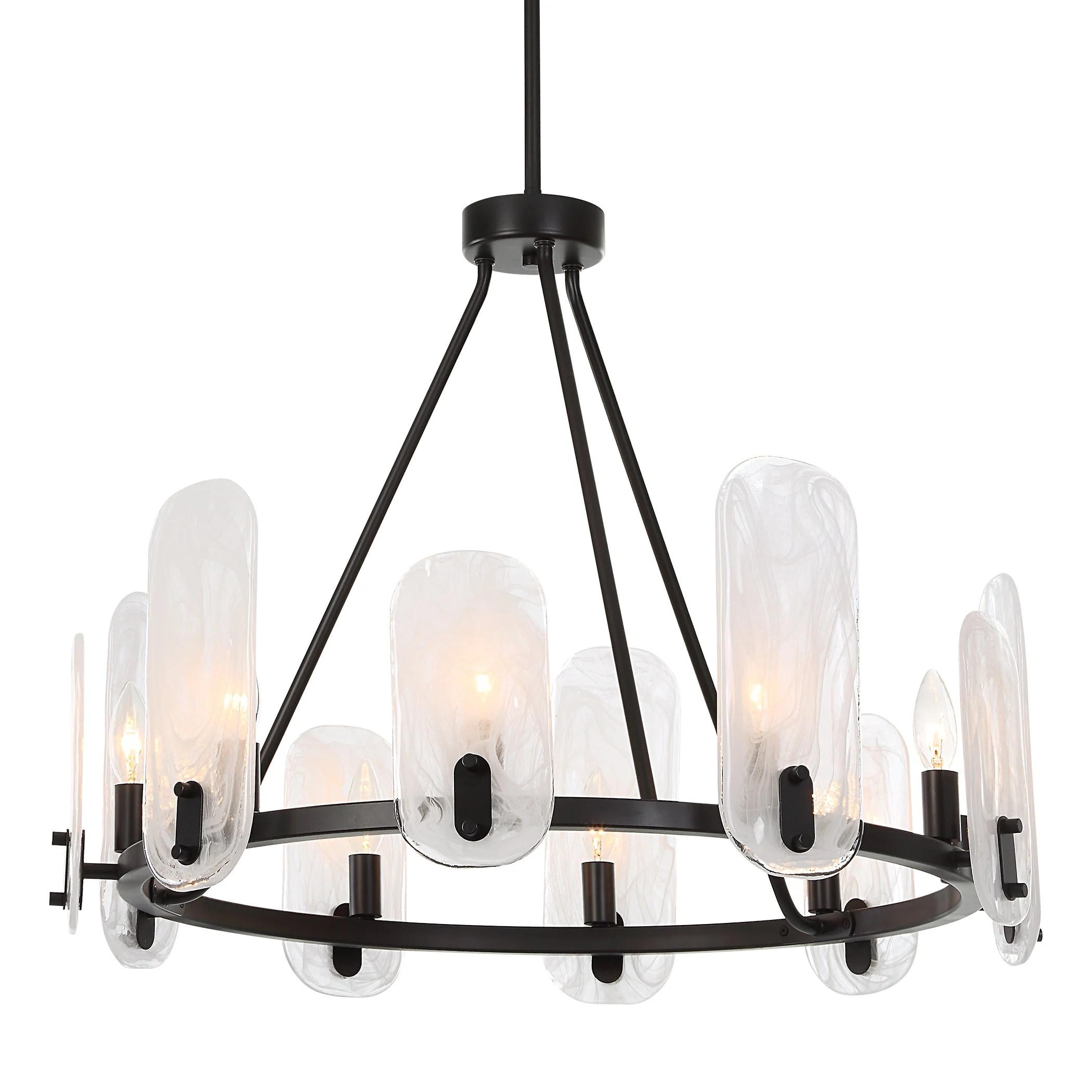 Uttermost Ellipse 10 Light Dark Bronze Chandelier - Image 5