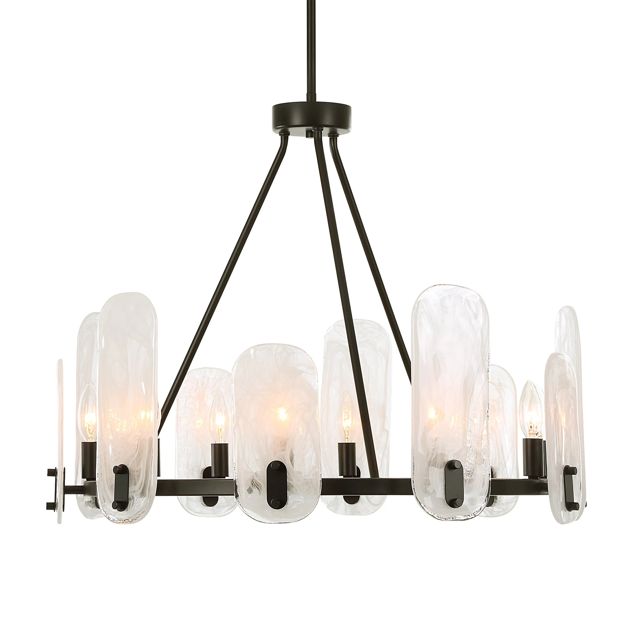 Uttermost Ellipse 10 Light Dark Bronze Chandelier - Image 6