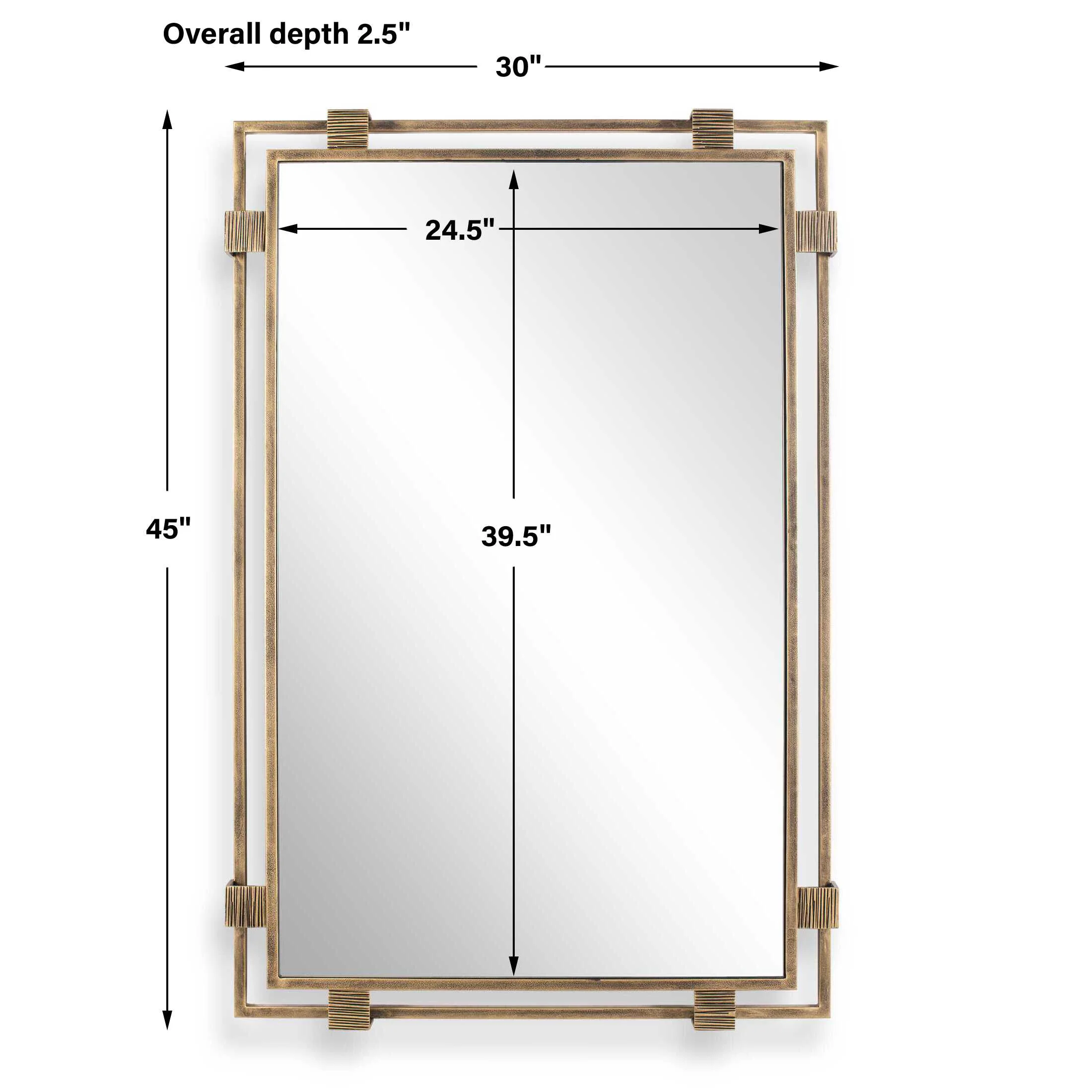 Uttermost Elsher Vintage Gold Mirror - Image 3