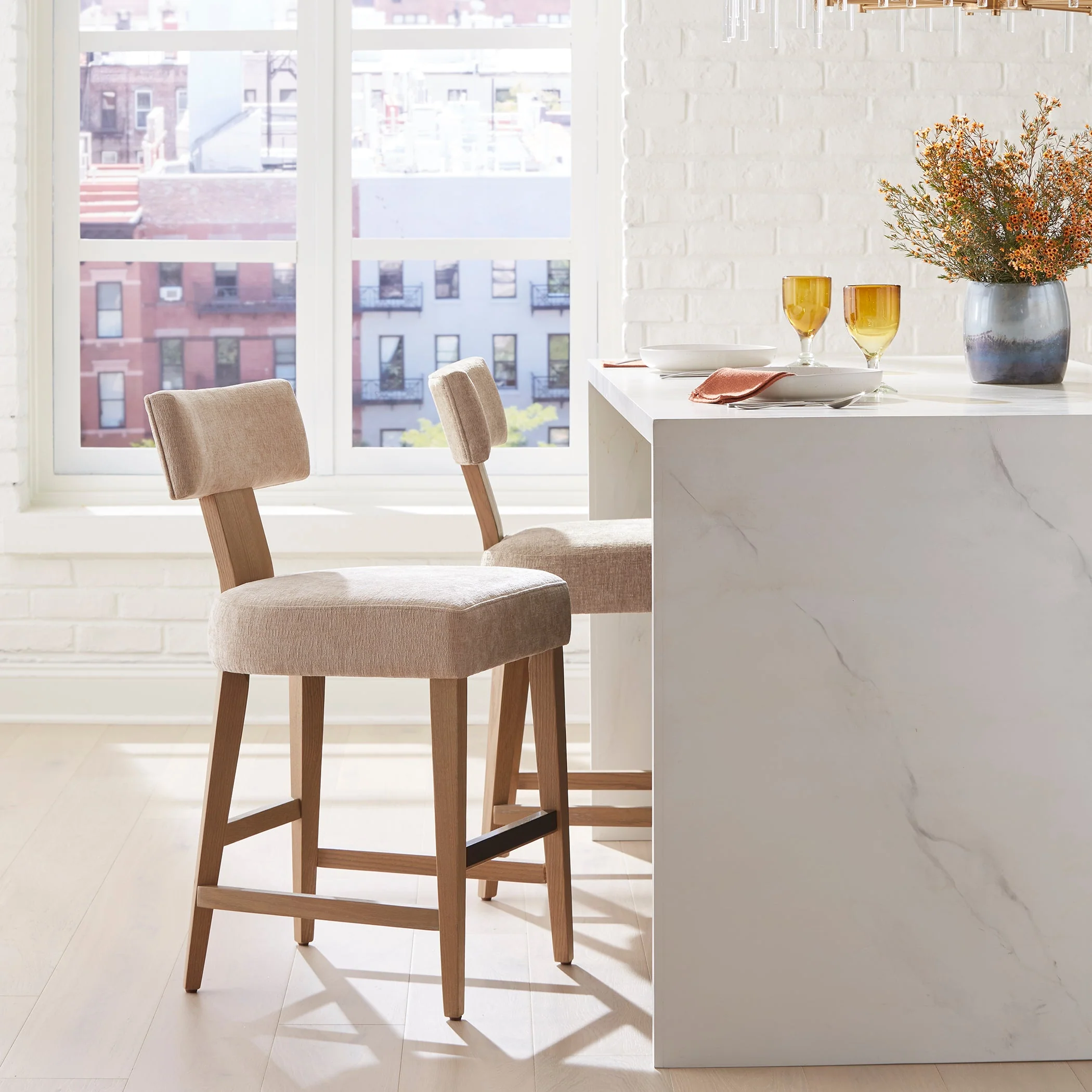 Uttermost Elysian Sand Counter Stool - Image 2