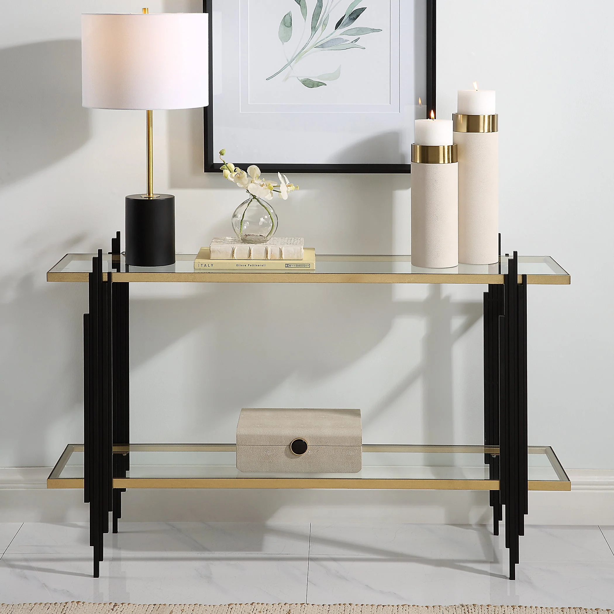 Uttermost Empire Cityscape Console Table - Image 2