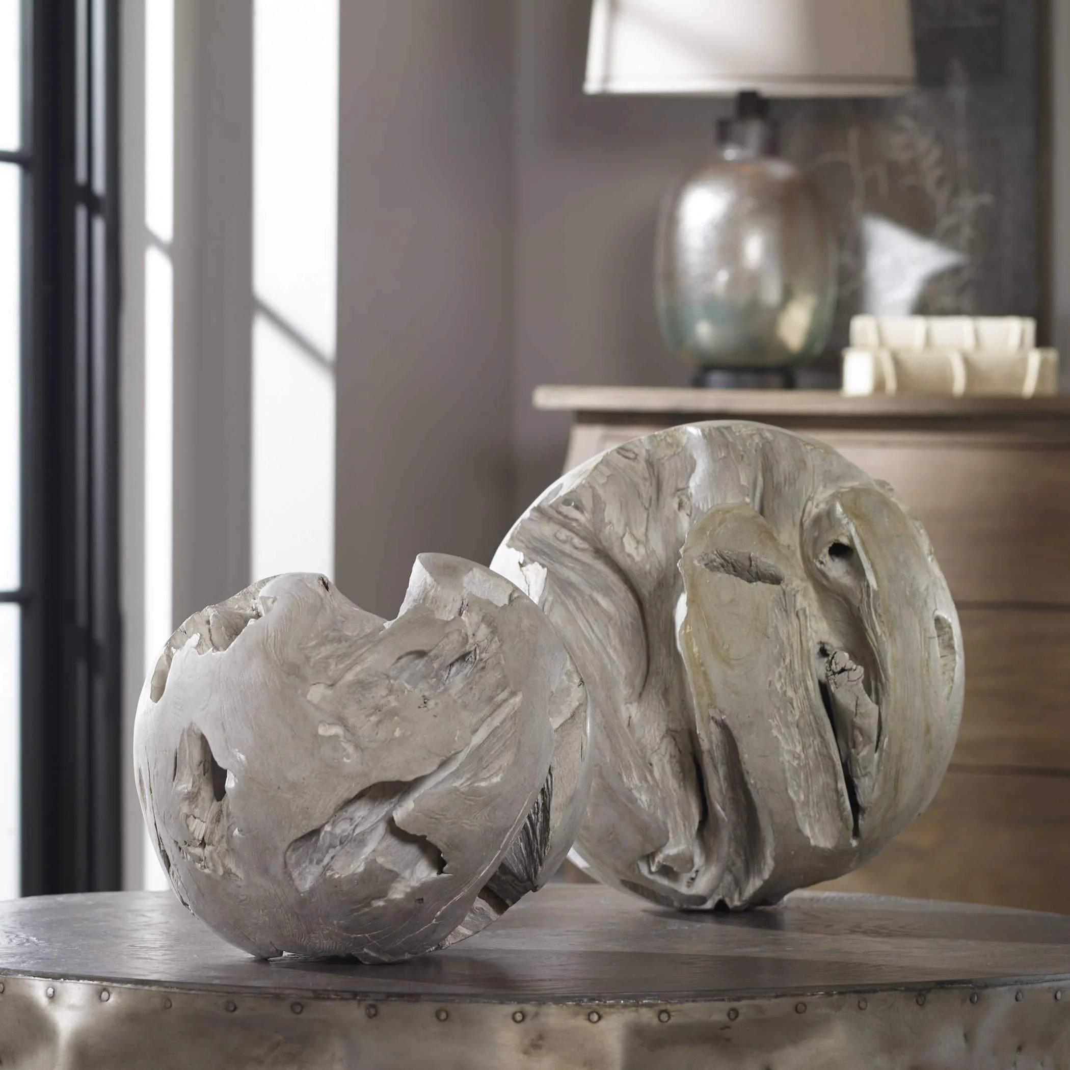 Uttermost Ermanno Teak Balls, S/2