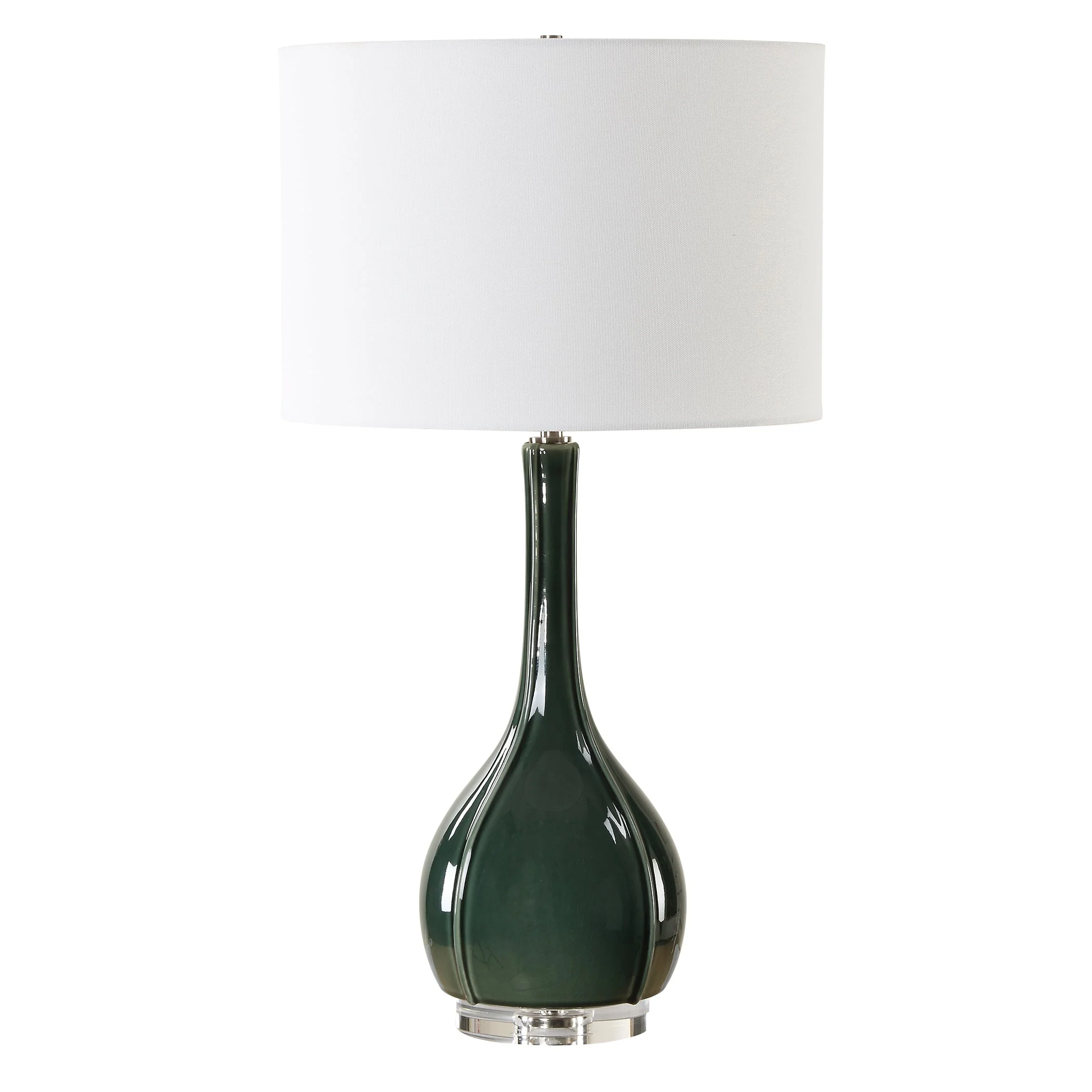 Uttermost Essex Green Glass Table Lamp - Image 4