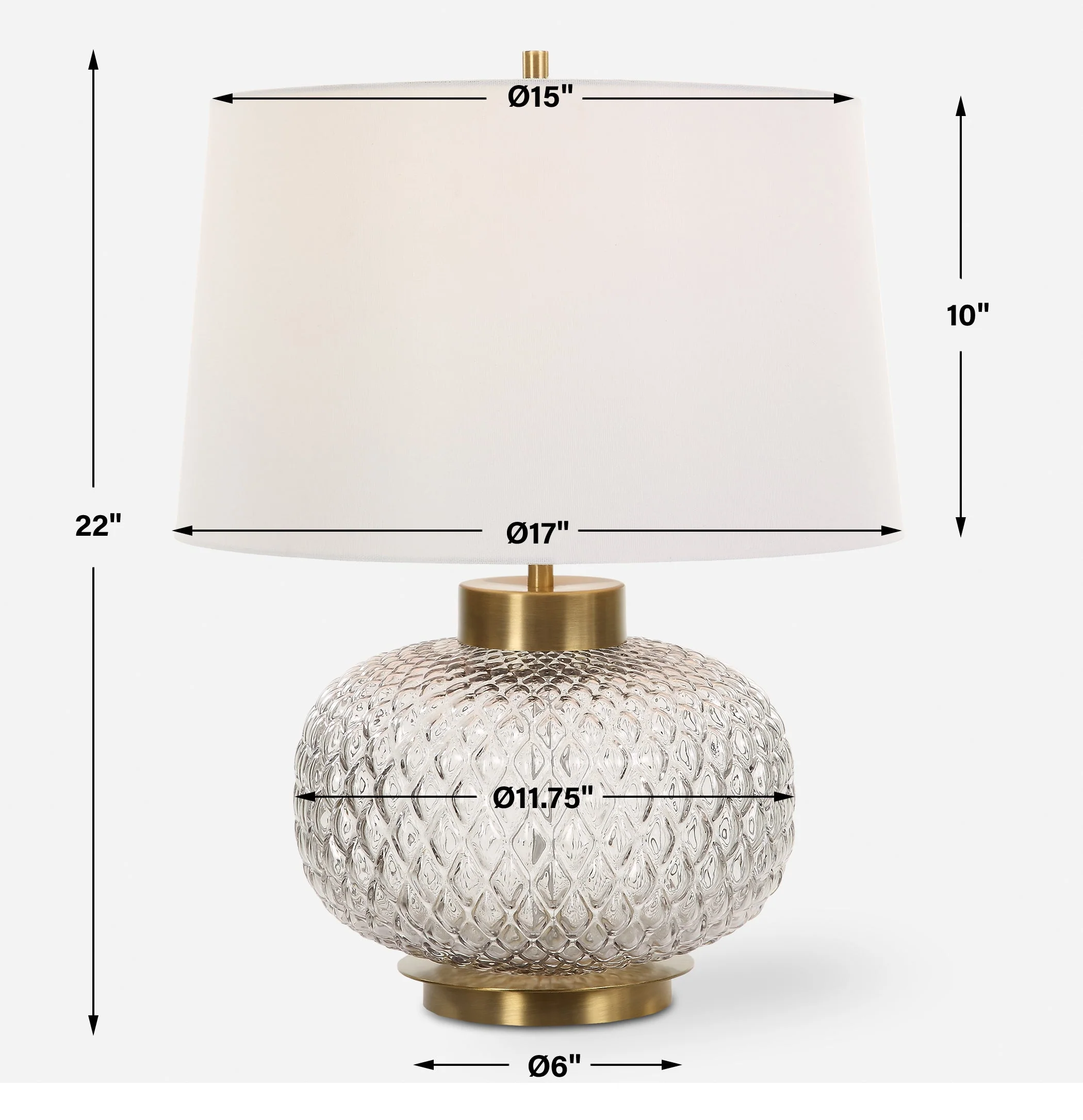 Uttermost Estelle Glass Table Lamp - Image 3