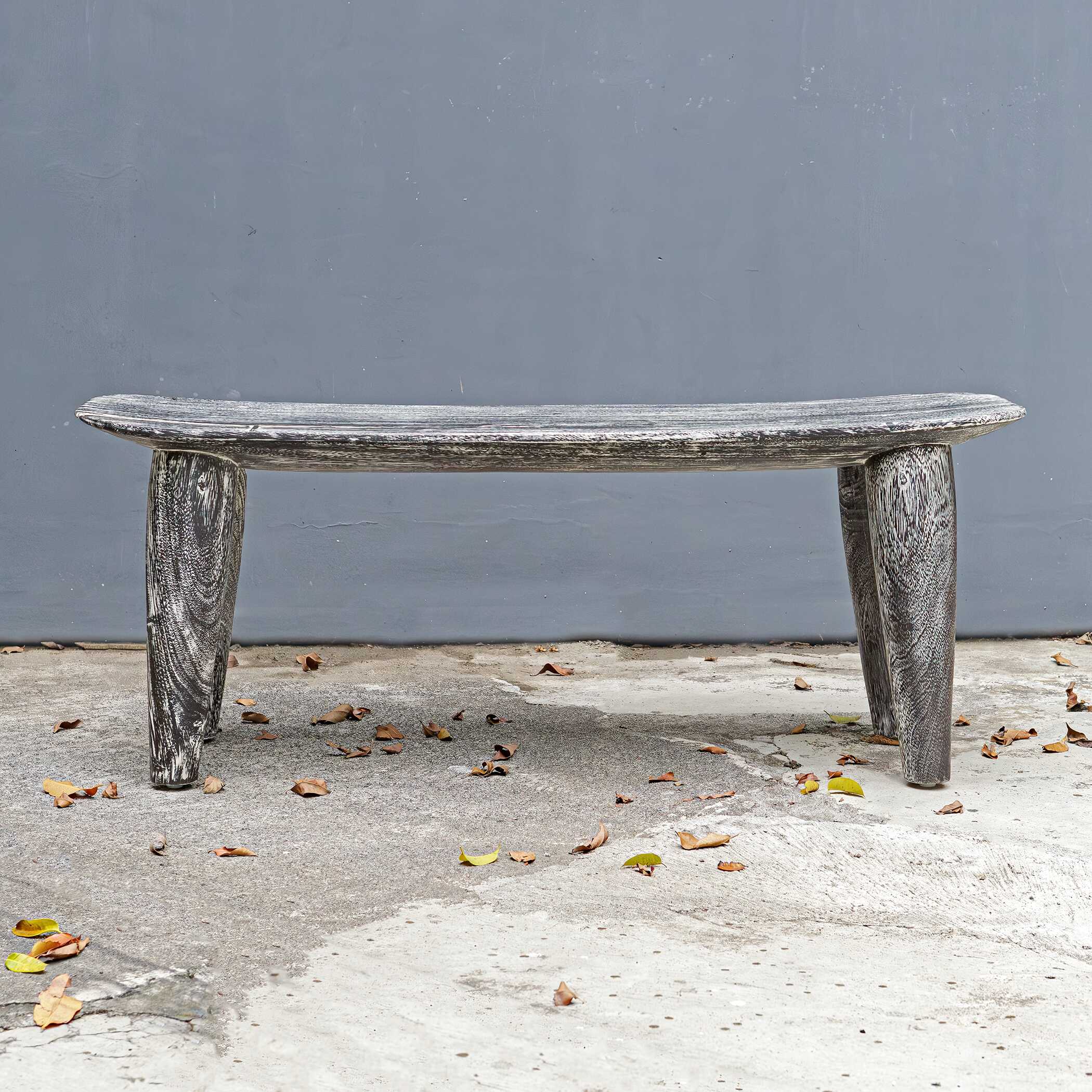 Uttermost Fade To Black Wood Bench - Image 4