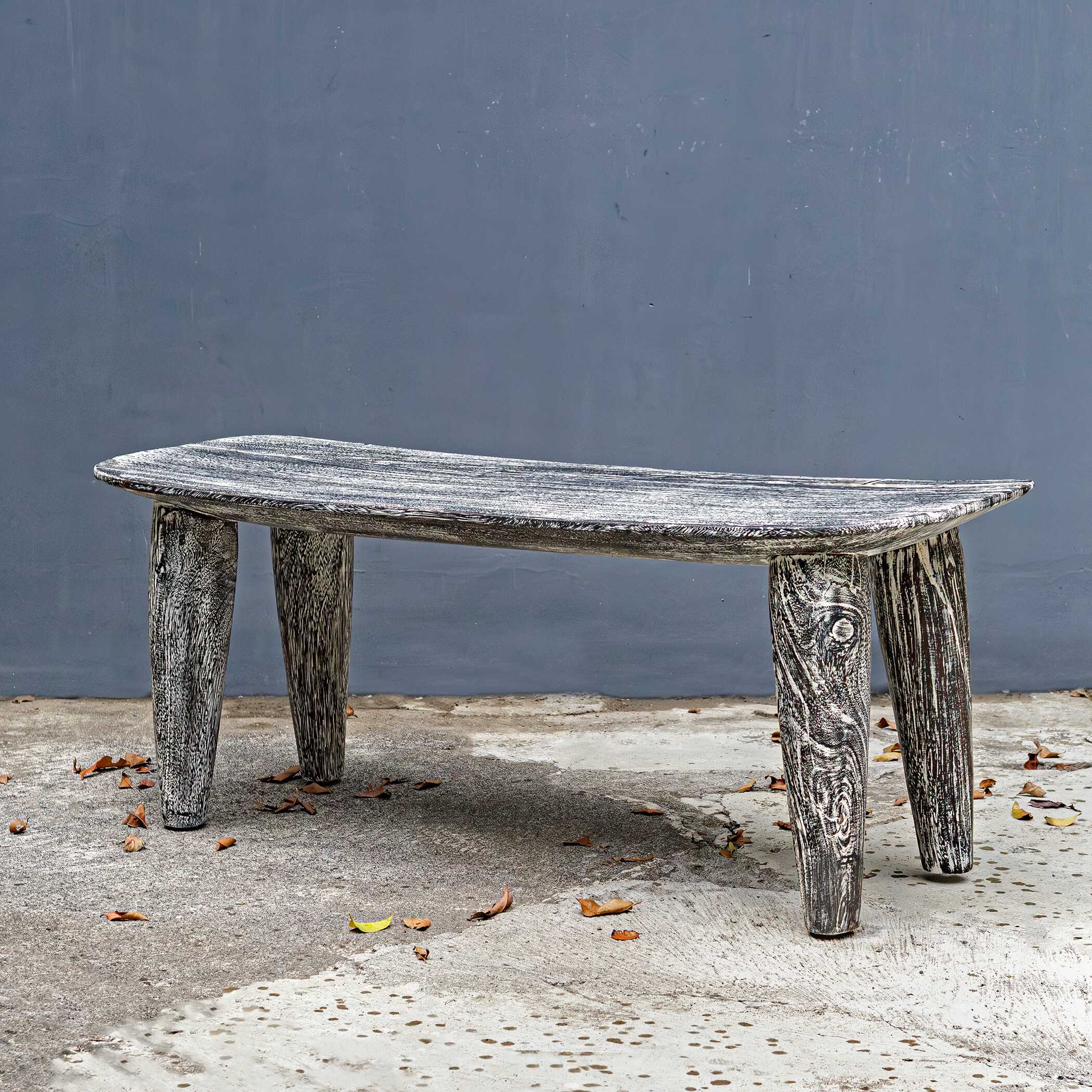 Uttermost Fade To Black Wood Bench - Image 5