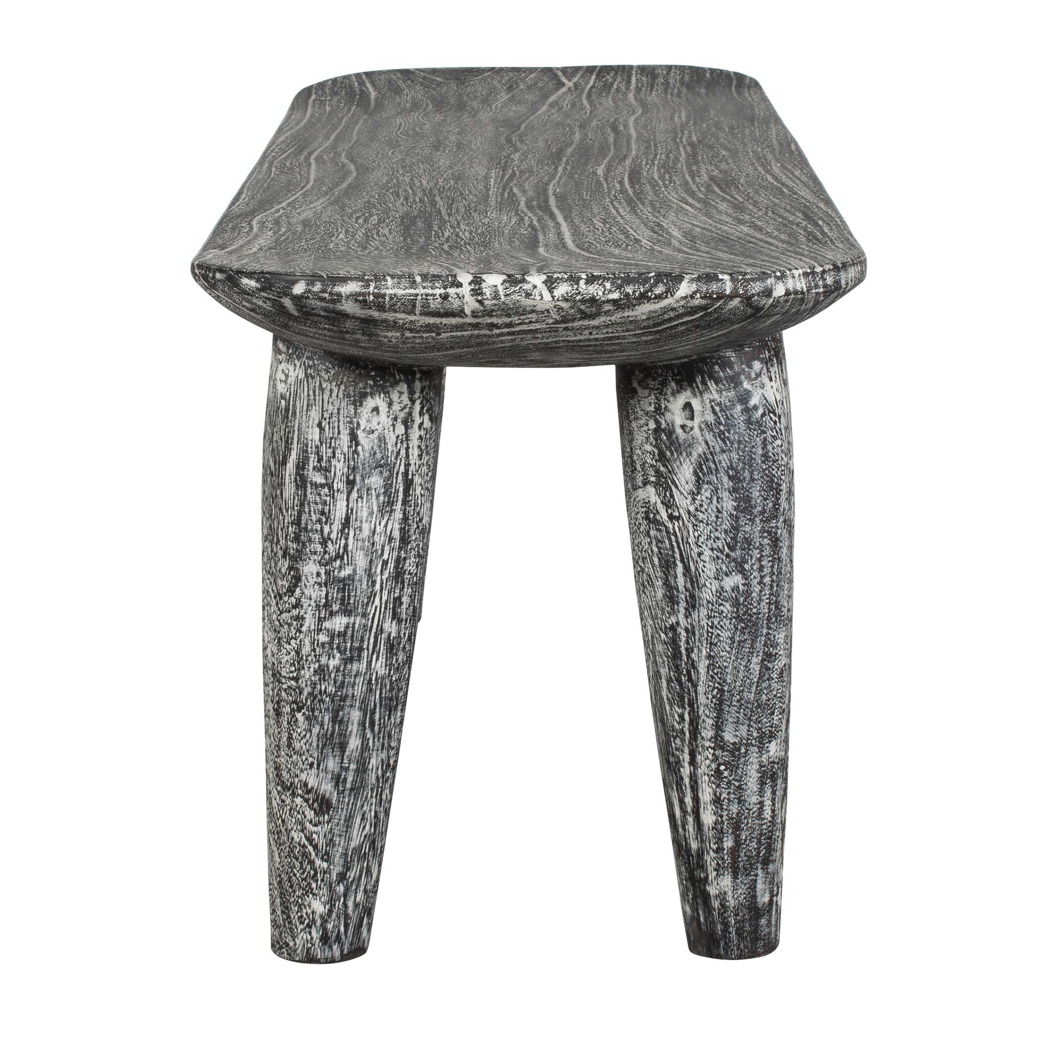 Uttermost Fade To Black Wood Bench - Image 7