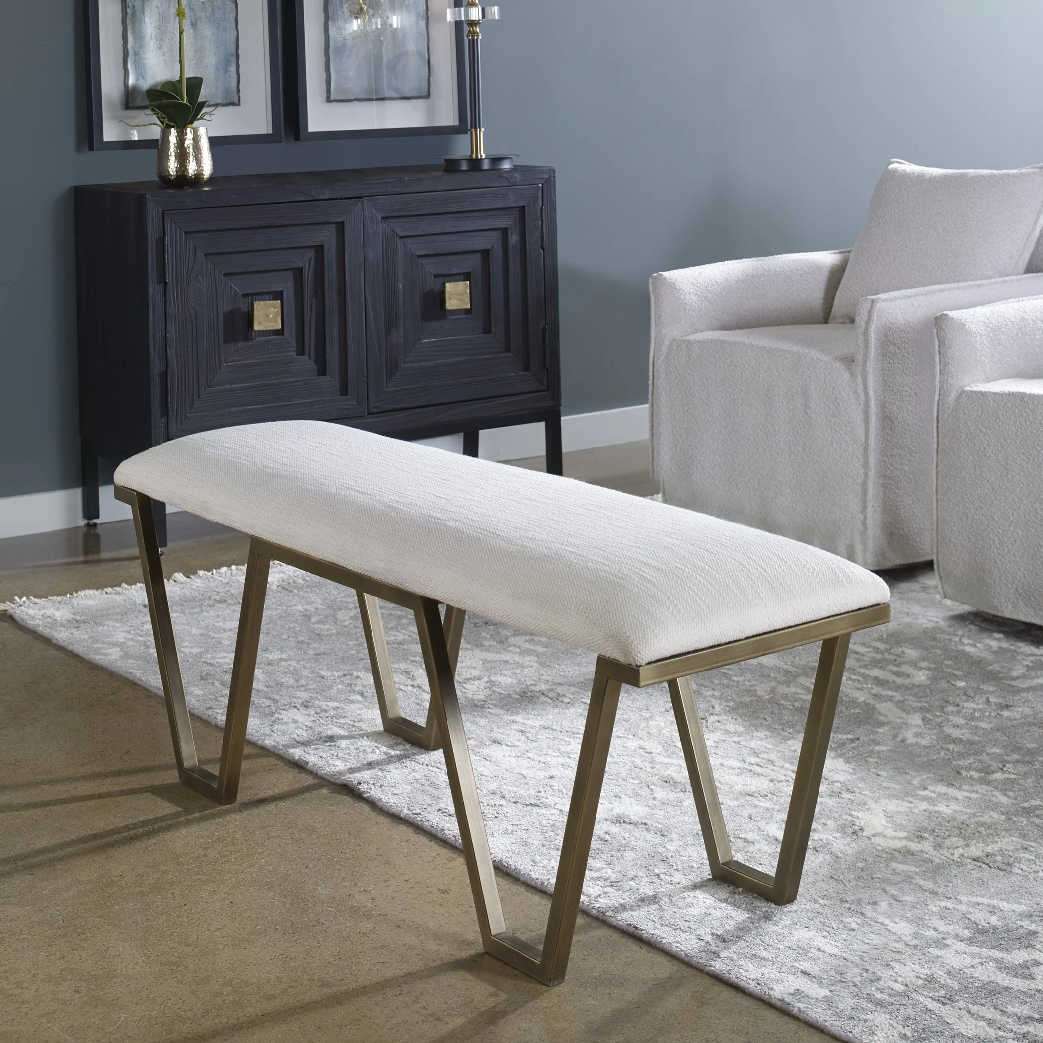 Uttermost Farrah Geometric Bench - Image 2
