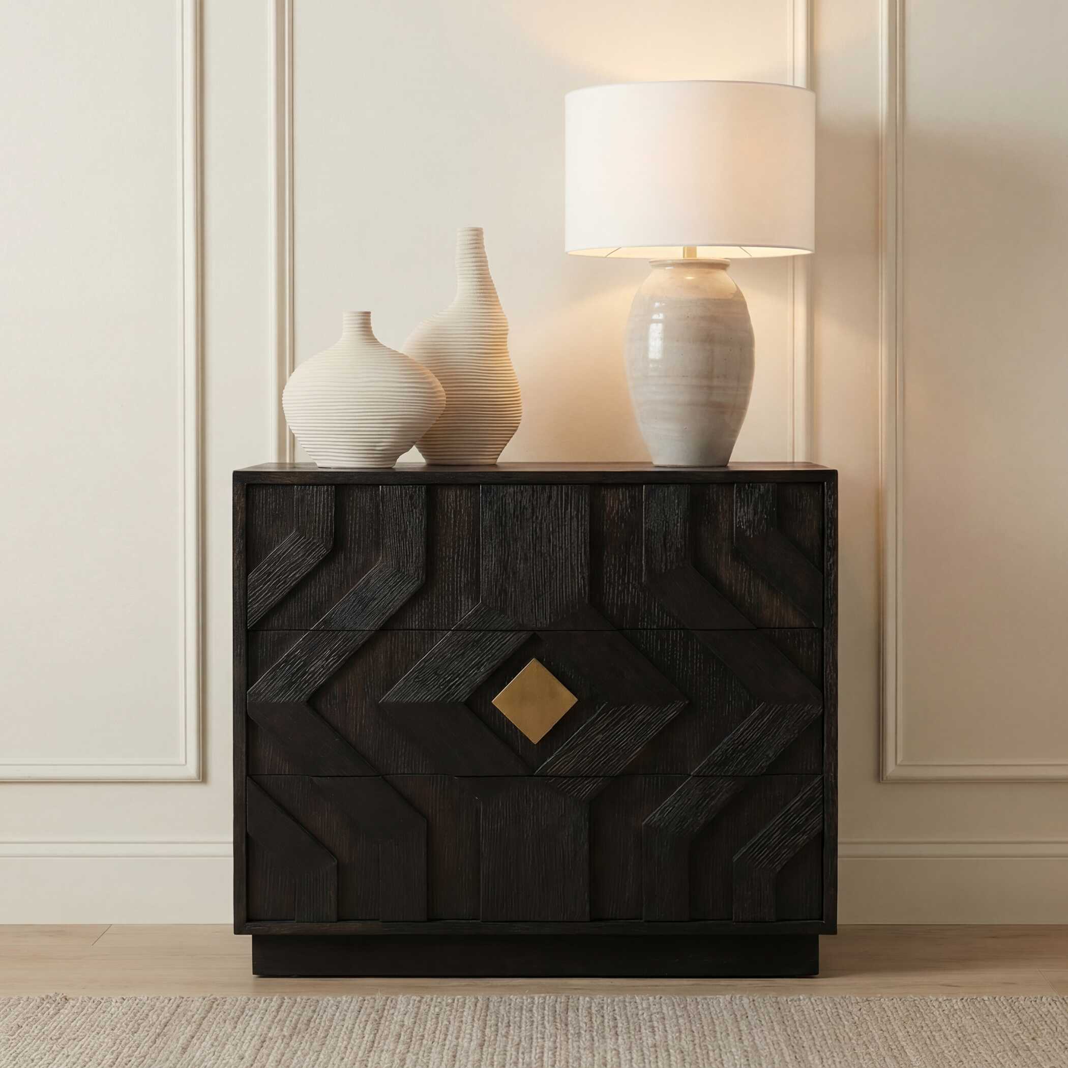 Uttermost Faulkner 3 Drawer Modern Chest - Image 2