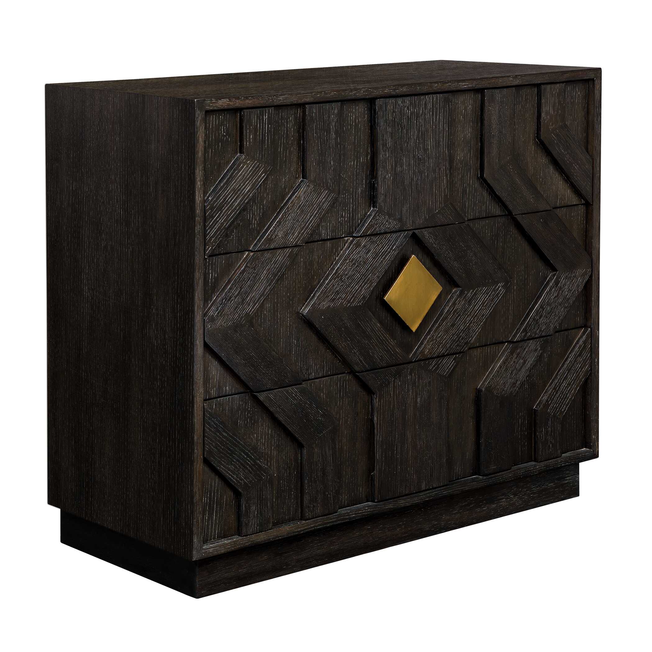 Uttermost Faulkner 3 Drawer Modern Chest - Image 4