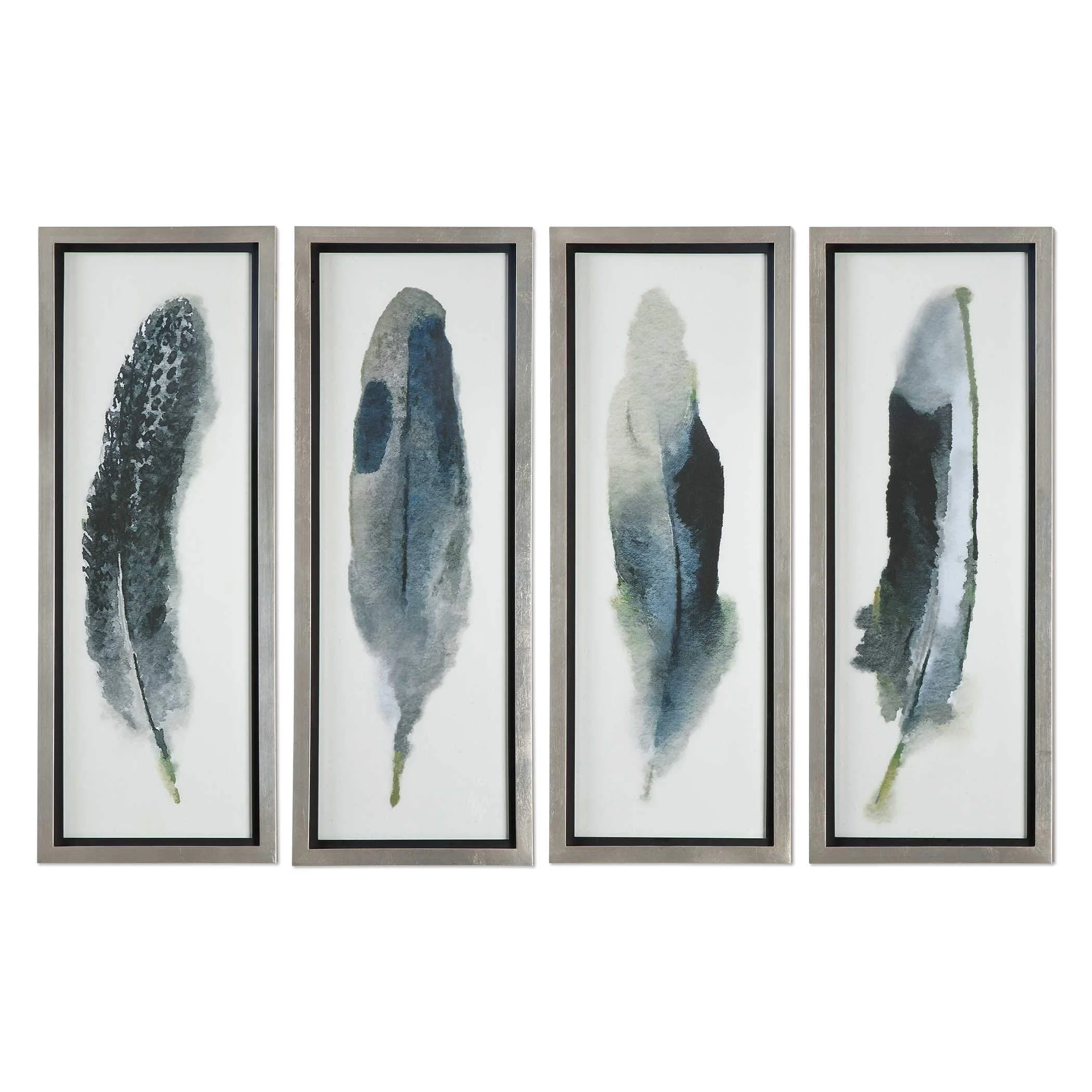 Uttermost Feathered Beauty Framed Prints, S/4 - Image 2