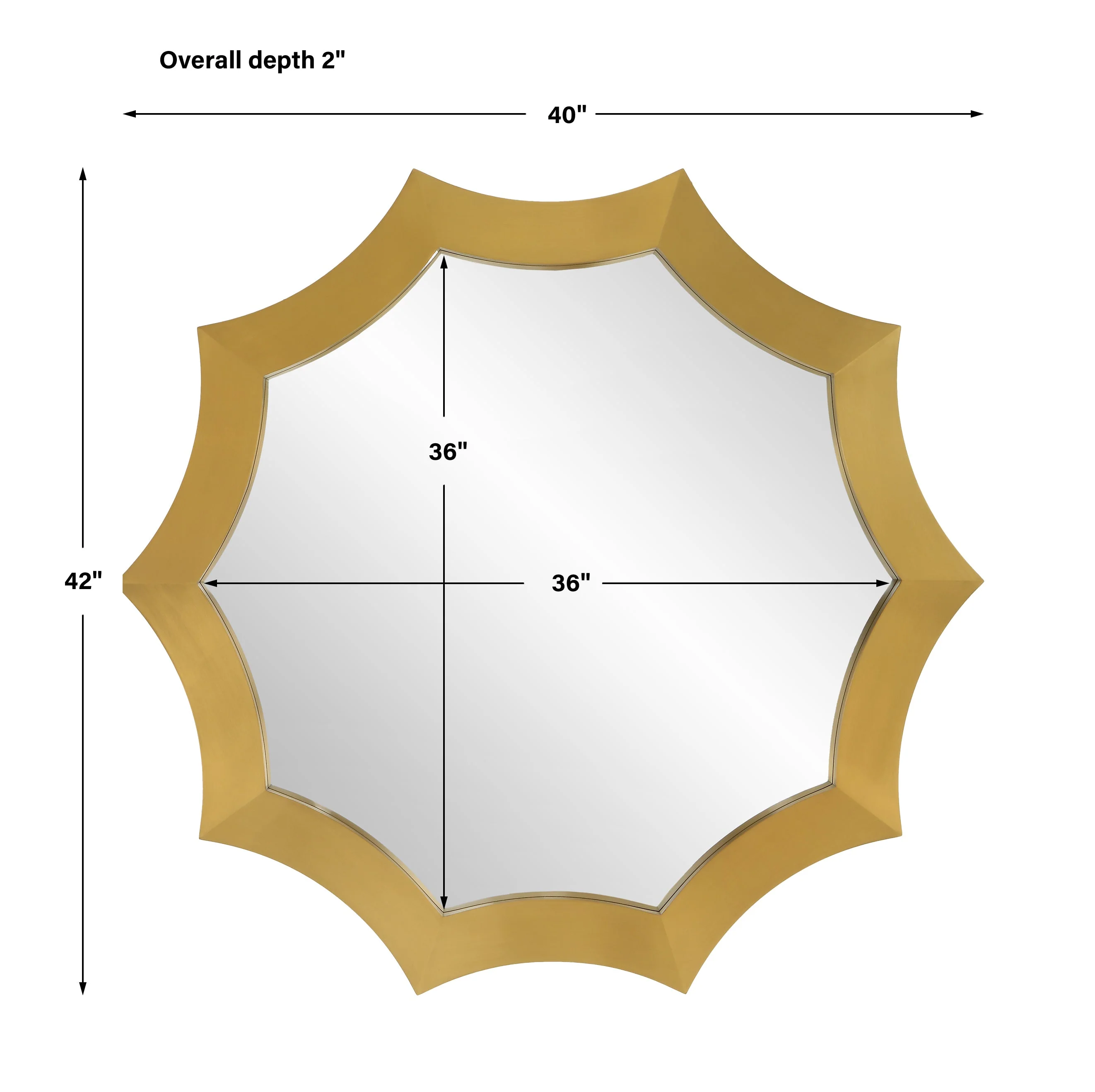Uttermost Flare Brushed Brass Round Mirror - CLOSEOUT - Image 3