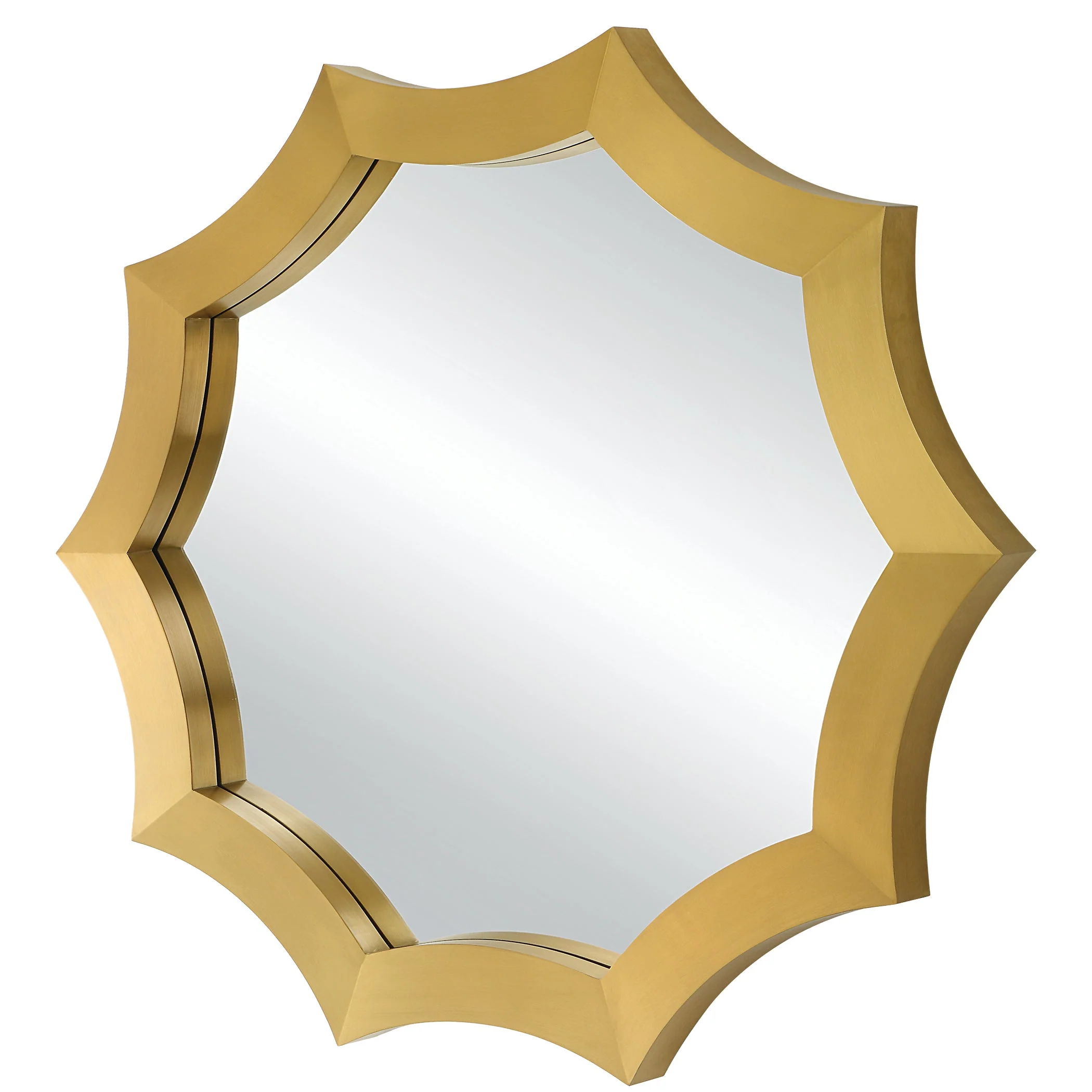 Uttermost Flare Brushed Brass Round Mirror - CLOSEOUT - Image 5