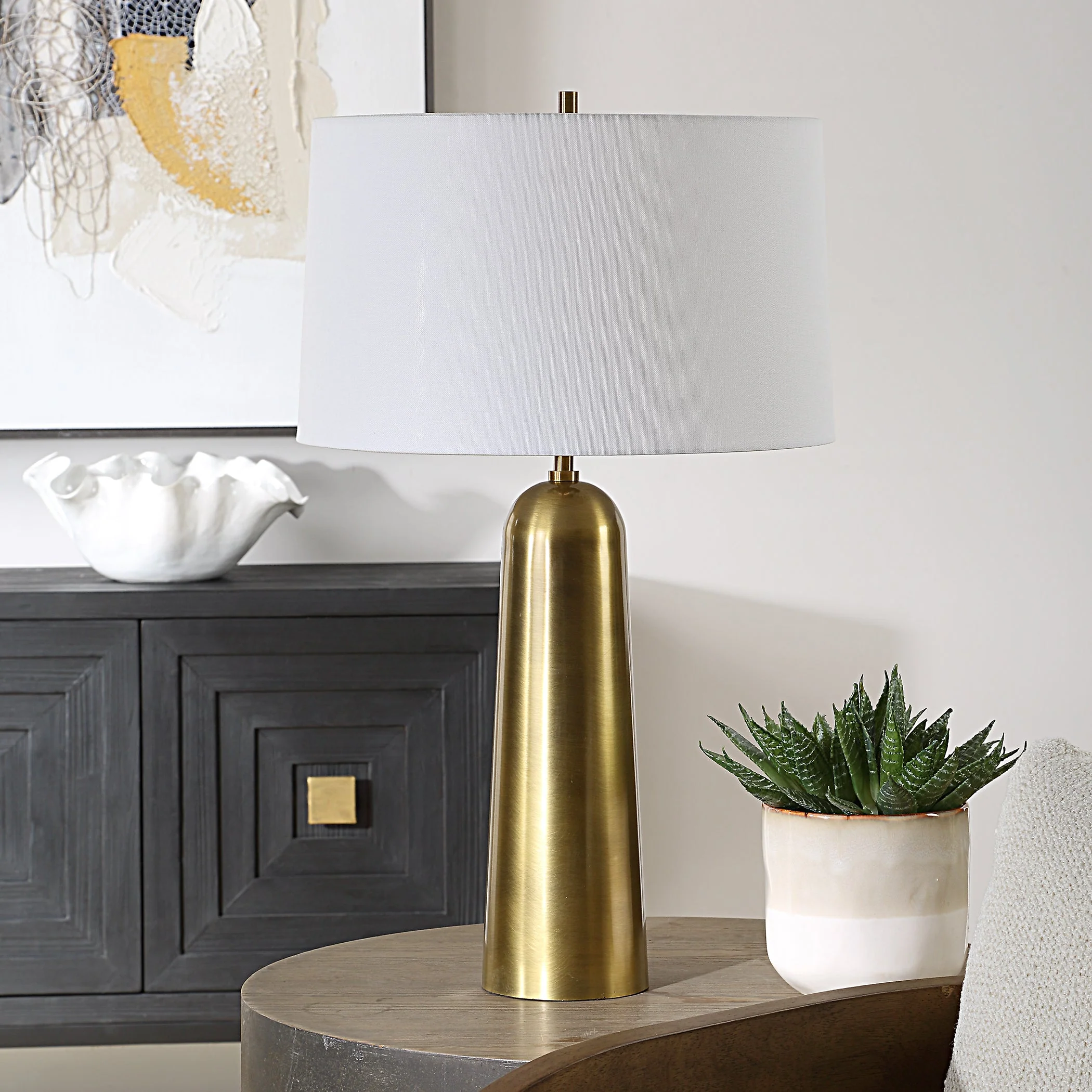 Uttermost Flinchem Brass Table Lamp - Image 3