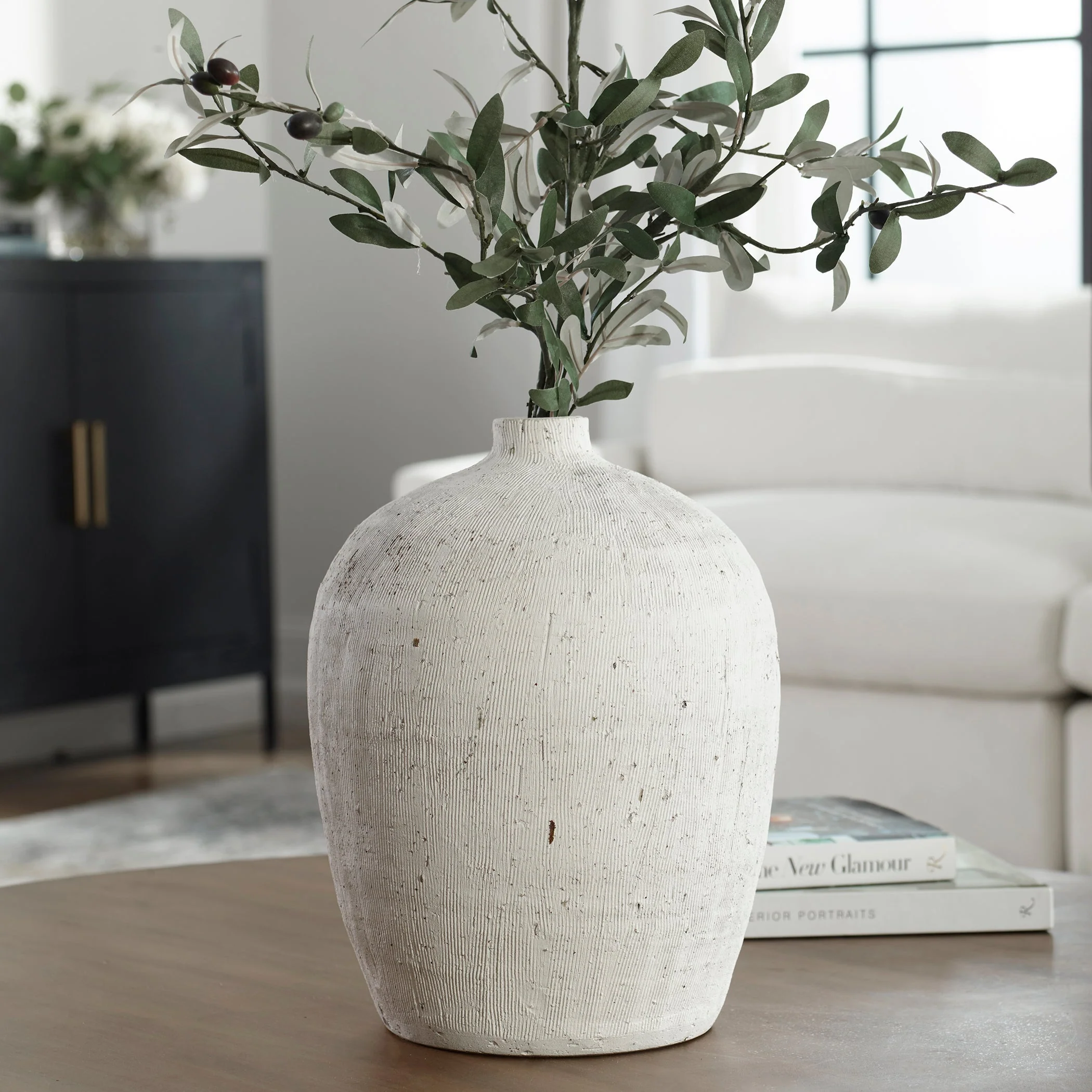 Uttermost Floreana Medium White Vase - Image 2
