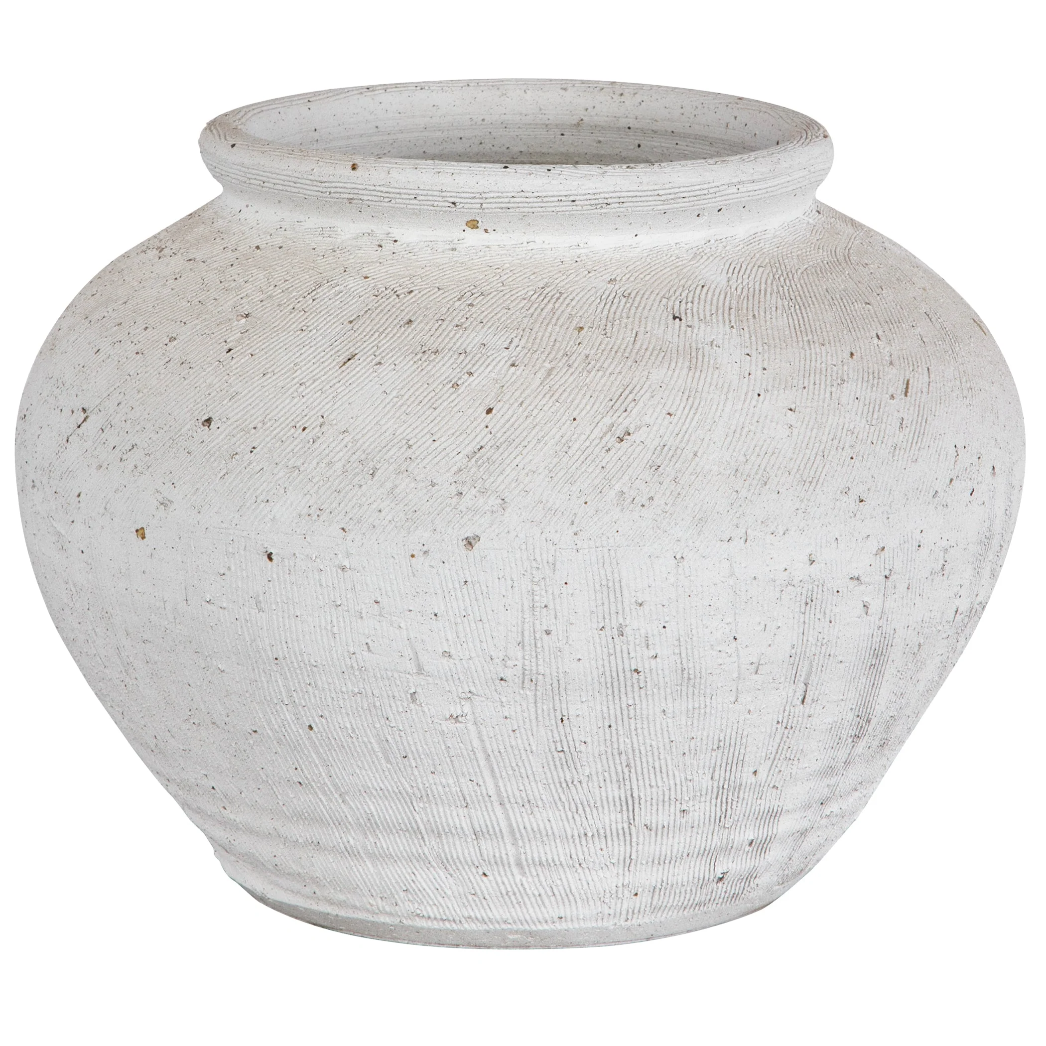 Uttermost Floreana Round White Vase