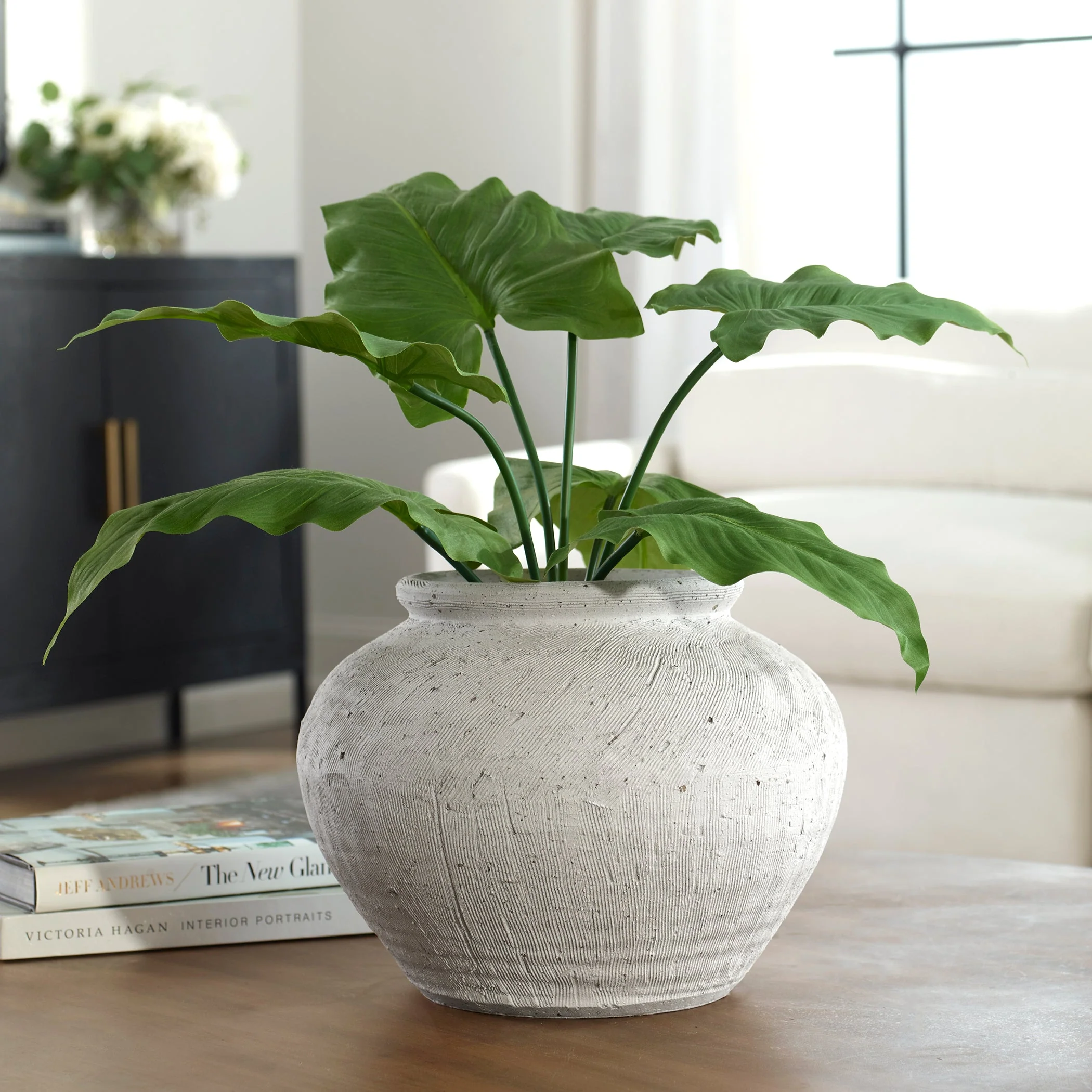 Uttermost Floreana Round White Vase - Image 2