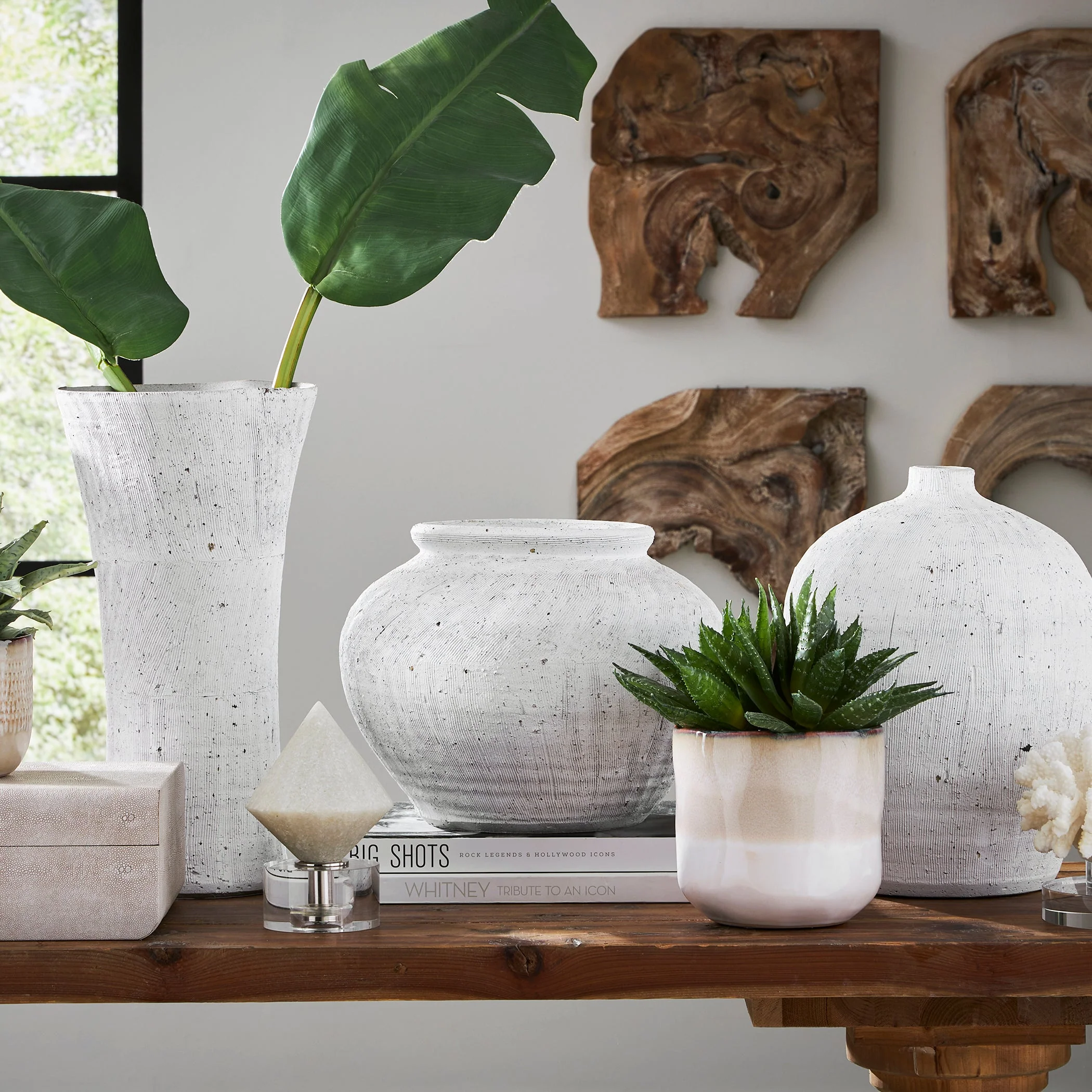 Uttermost Floreana Round White Vase - Image 3