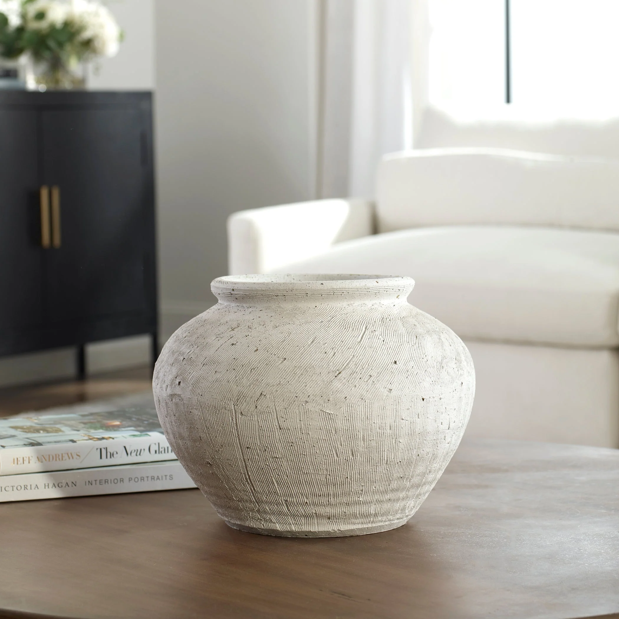 Uttermost Floreana Round White Vase - Image 4