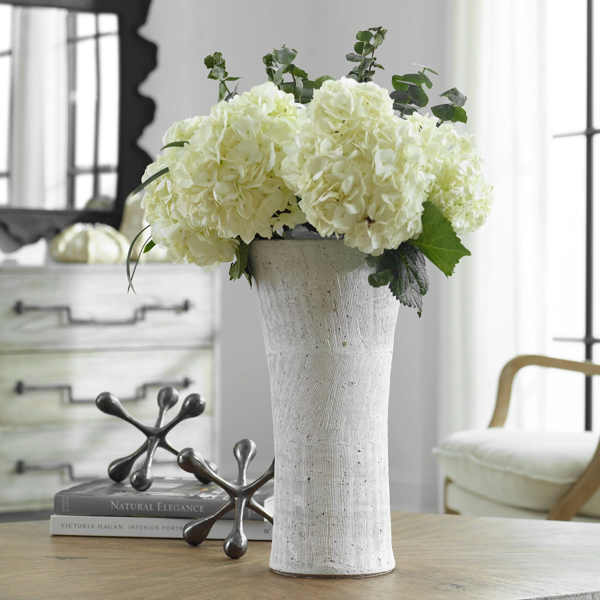 Uttermost Floreana Tall White Vase - Image 4