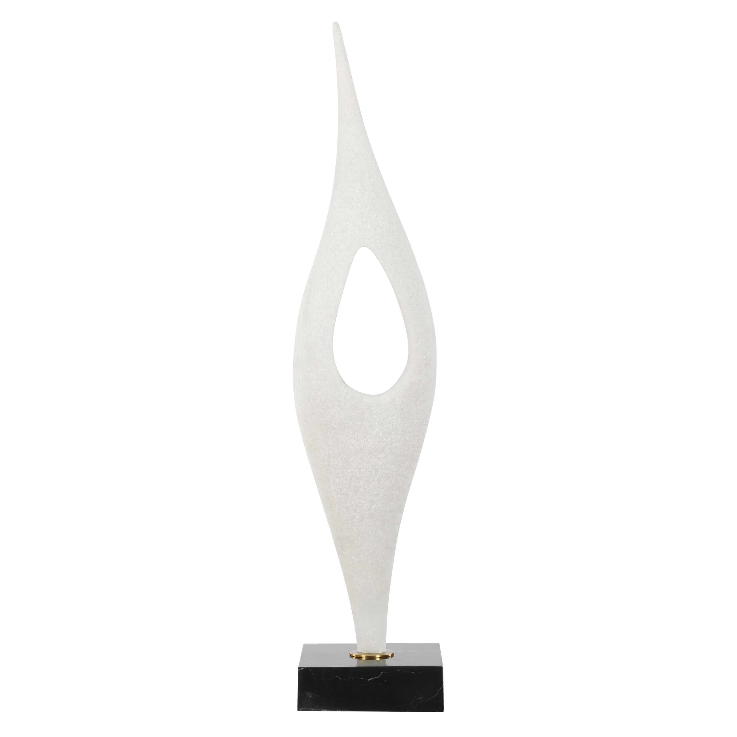 Uttermost Fluid Drop White Stone Sculpture - Image 8