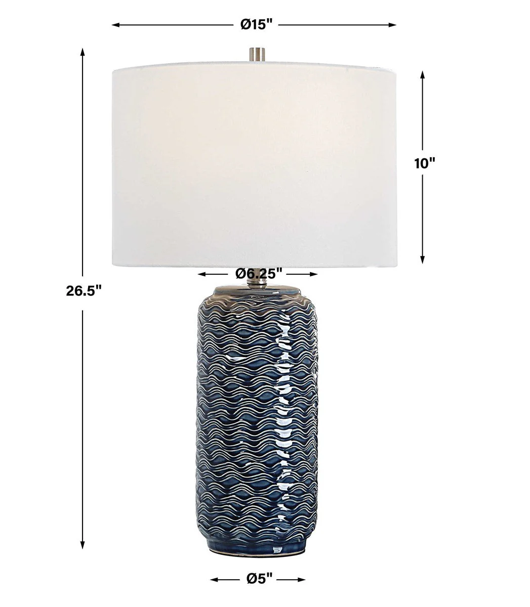 Foster Coastal Table Lamp - Blue - Image 8