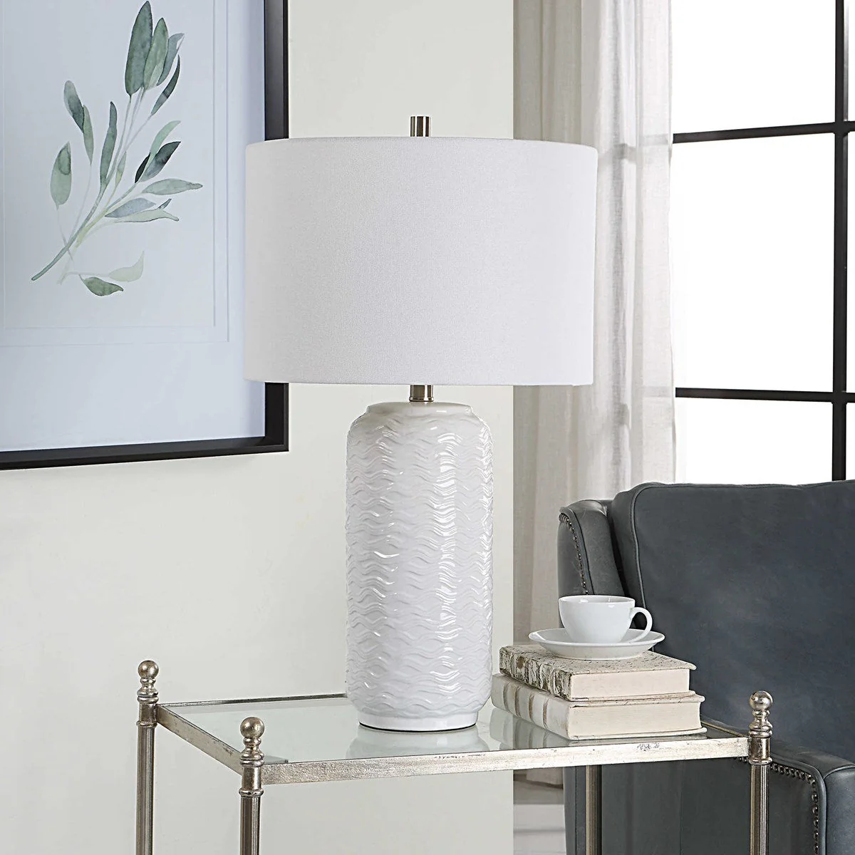 Foster Coastal Table Lamp - White - Image 4